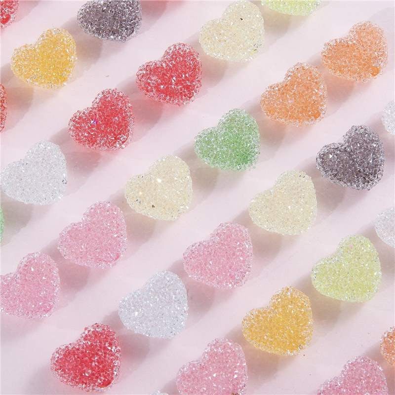 20mm Size Clear Sugar Heart Fit For Beadable Pens