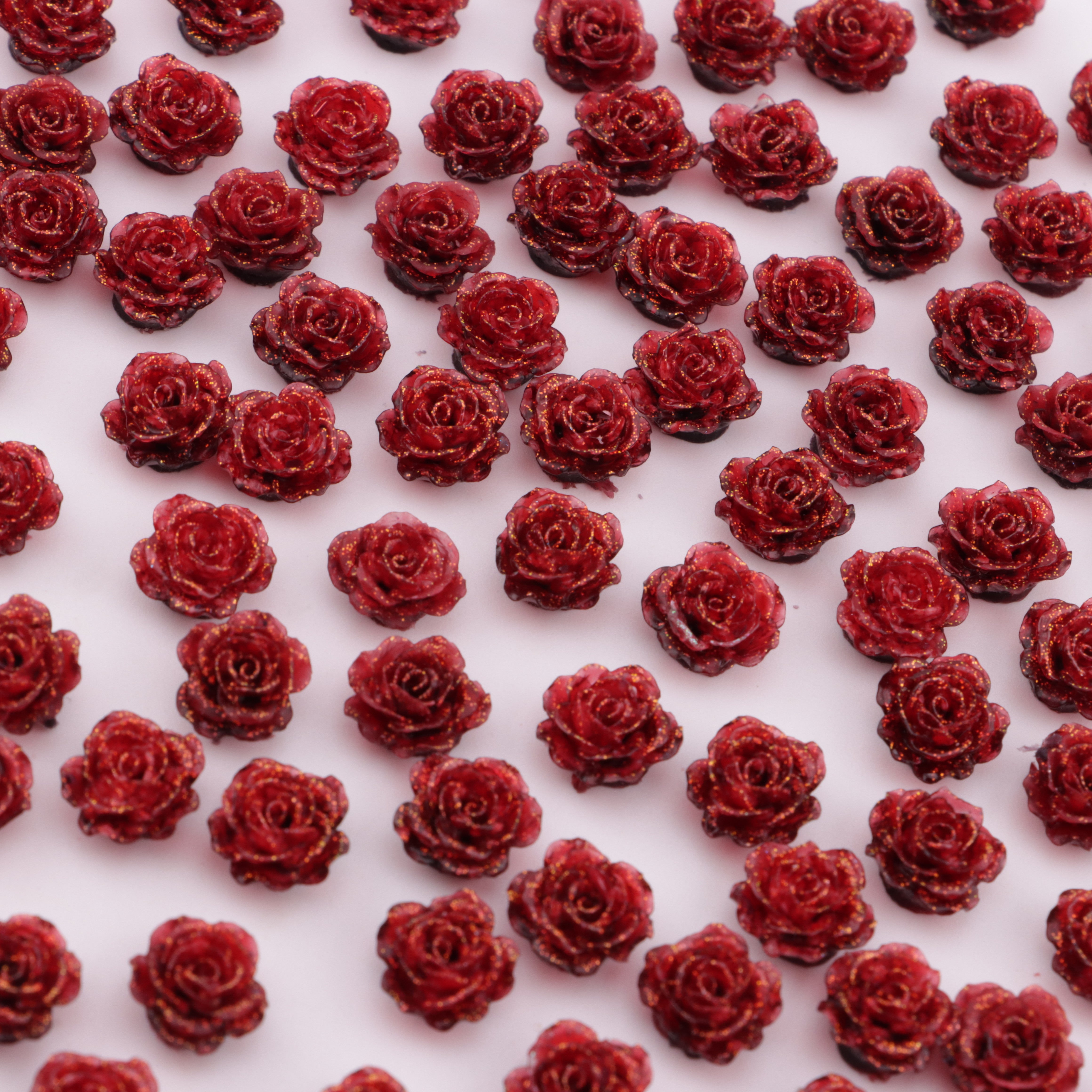 FS6216- 10mm Luminous Soft Flower Charms Night - Glow Soft Flower Patches