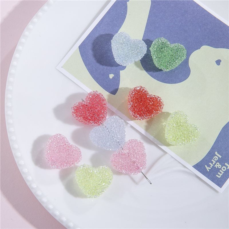 20mm Size Clear Sugar Heart Fit For Beadable Pens