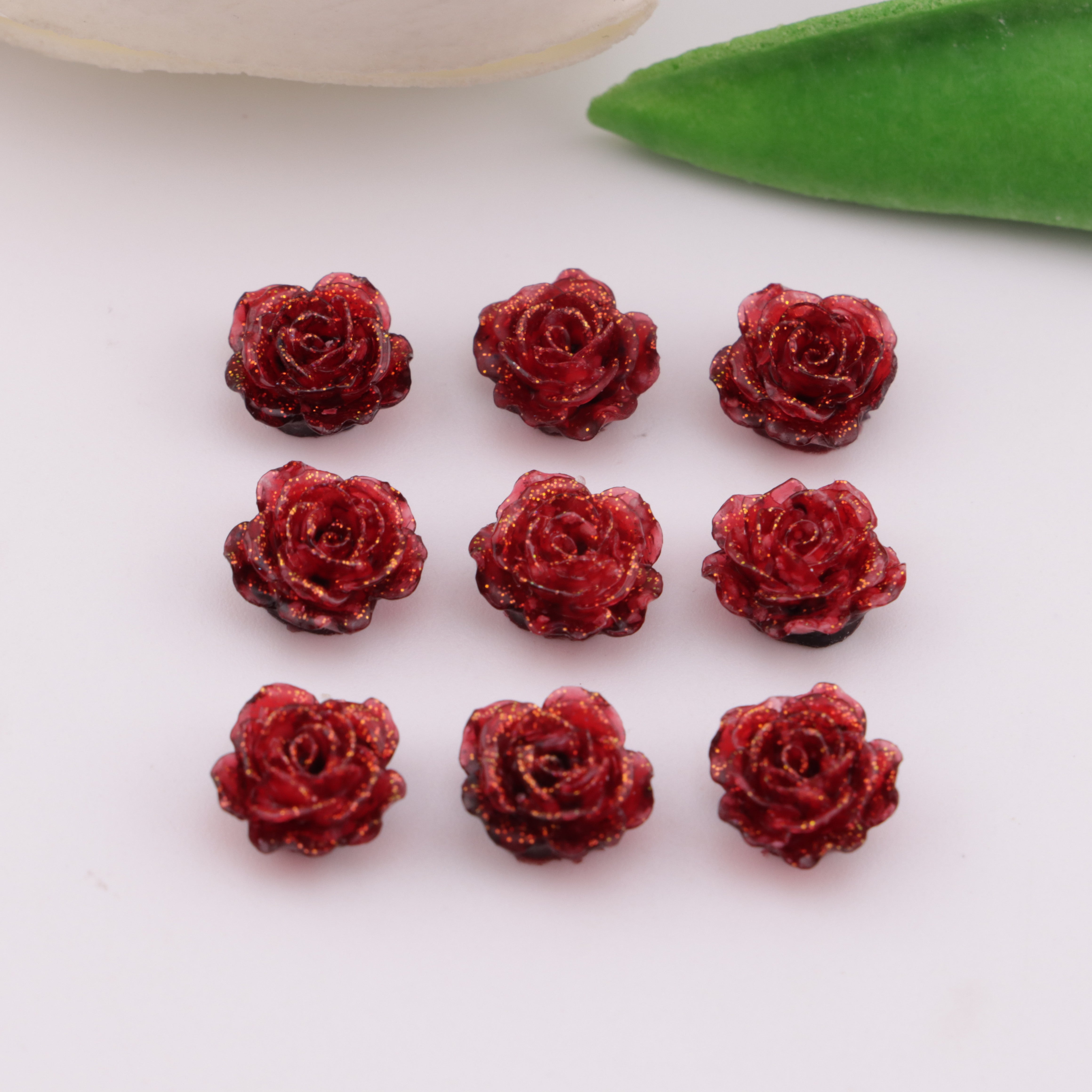 FS6216- 10mm Luminous Soft Flower Charms Night - Glow Soft Flower Patches