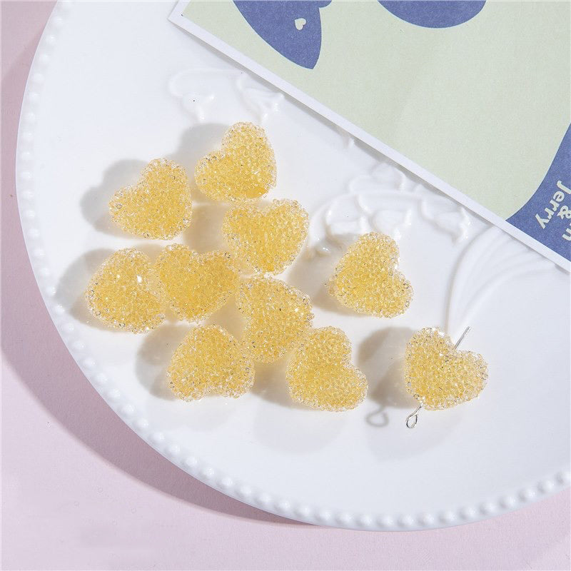 20mm Size Clear Sugar Heart Fit For Beadable Pens