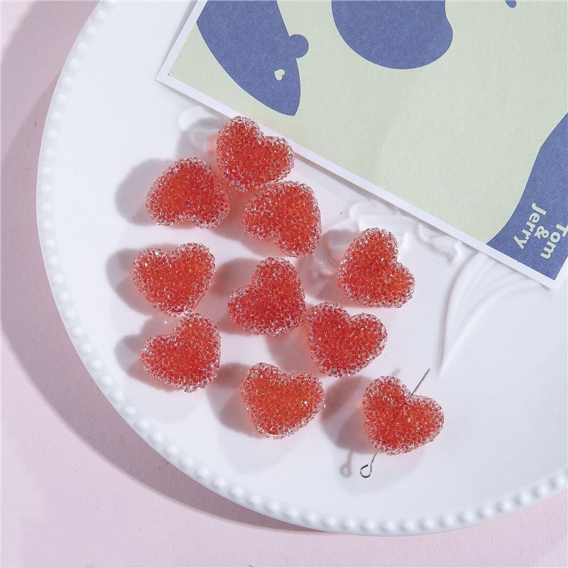 20mm Size Clear Sugar Heart Fit For Beadable Pens