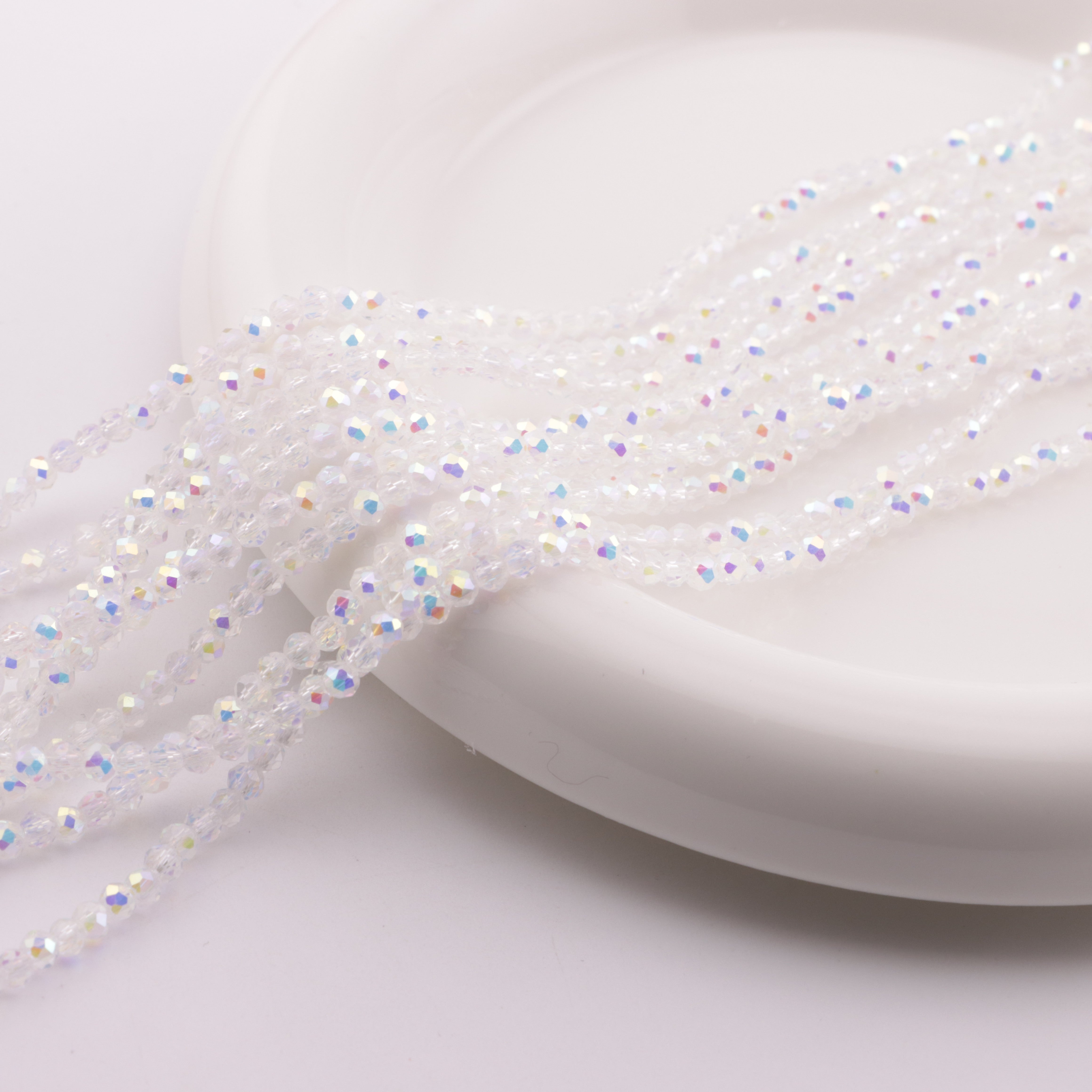 FS3850- 3mm Ab Glass Beads Colored-Plated Glass Beads