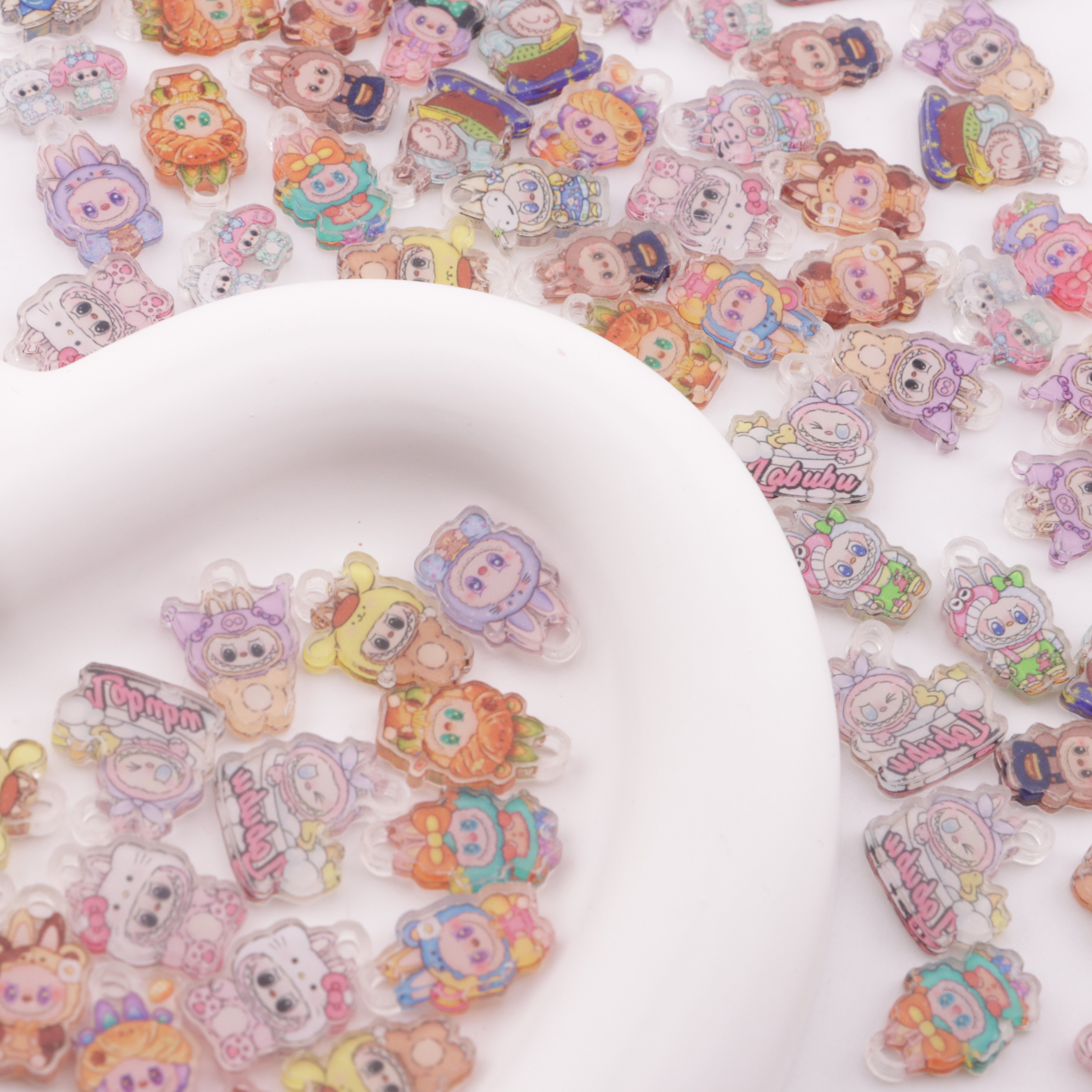 FS5966- About 17mm LABUBU Acrylic With Hanging Hole Acrylic Sheet With Hanging Hole