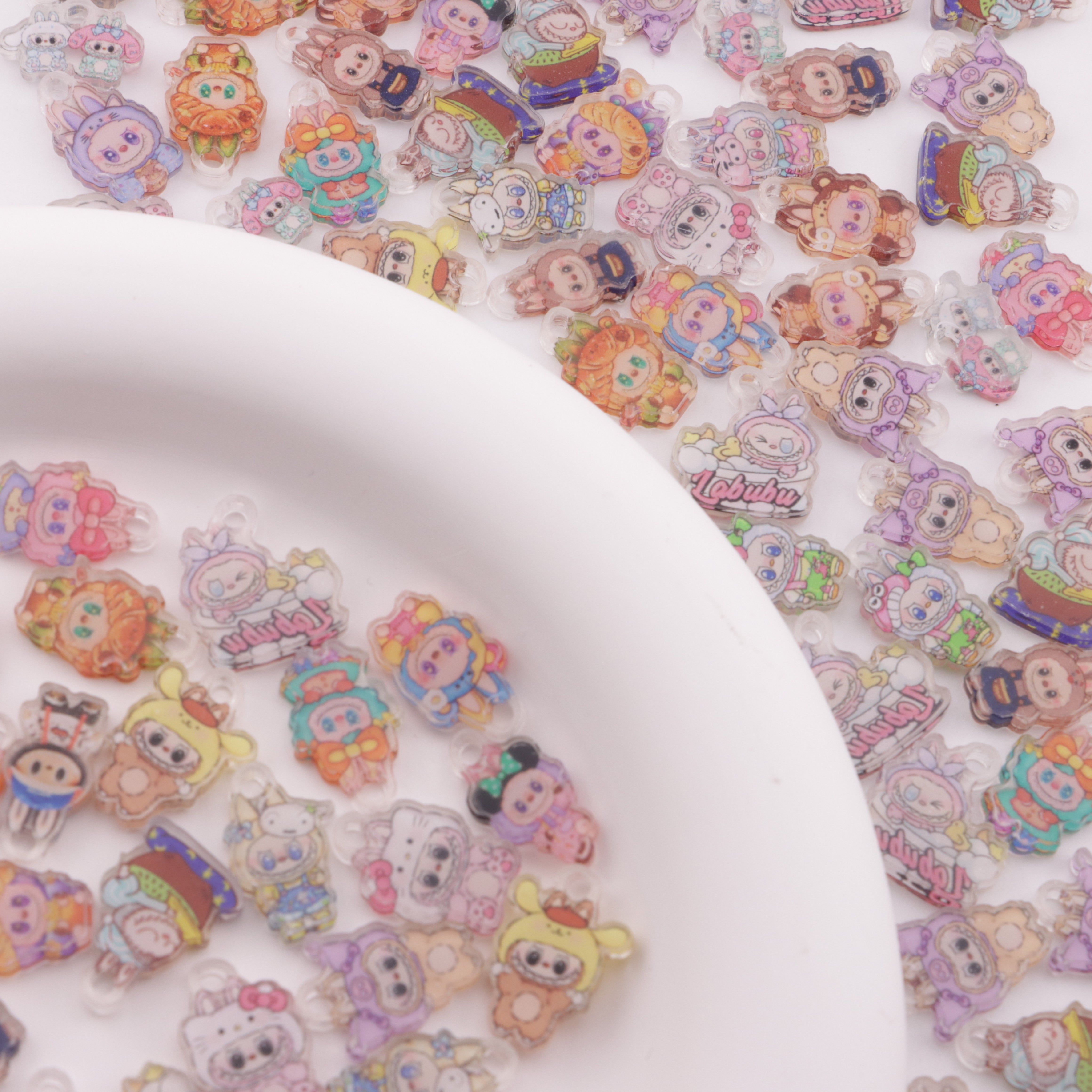 FS5966- About 17mm LABUBU Acrylic With Hanging Hole Acrylic Sheet With Hanging Hole