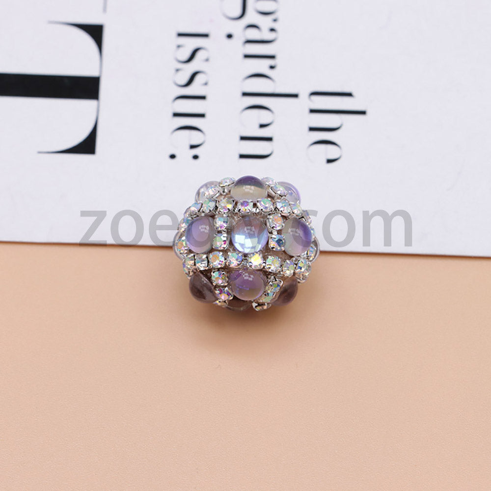FS0366-16MM 혼합 색상 진주 풀 다이아몬드 인어 유리 구슬 (비즈 펜용)