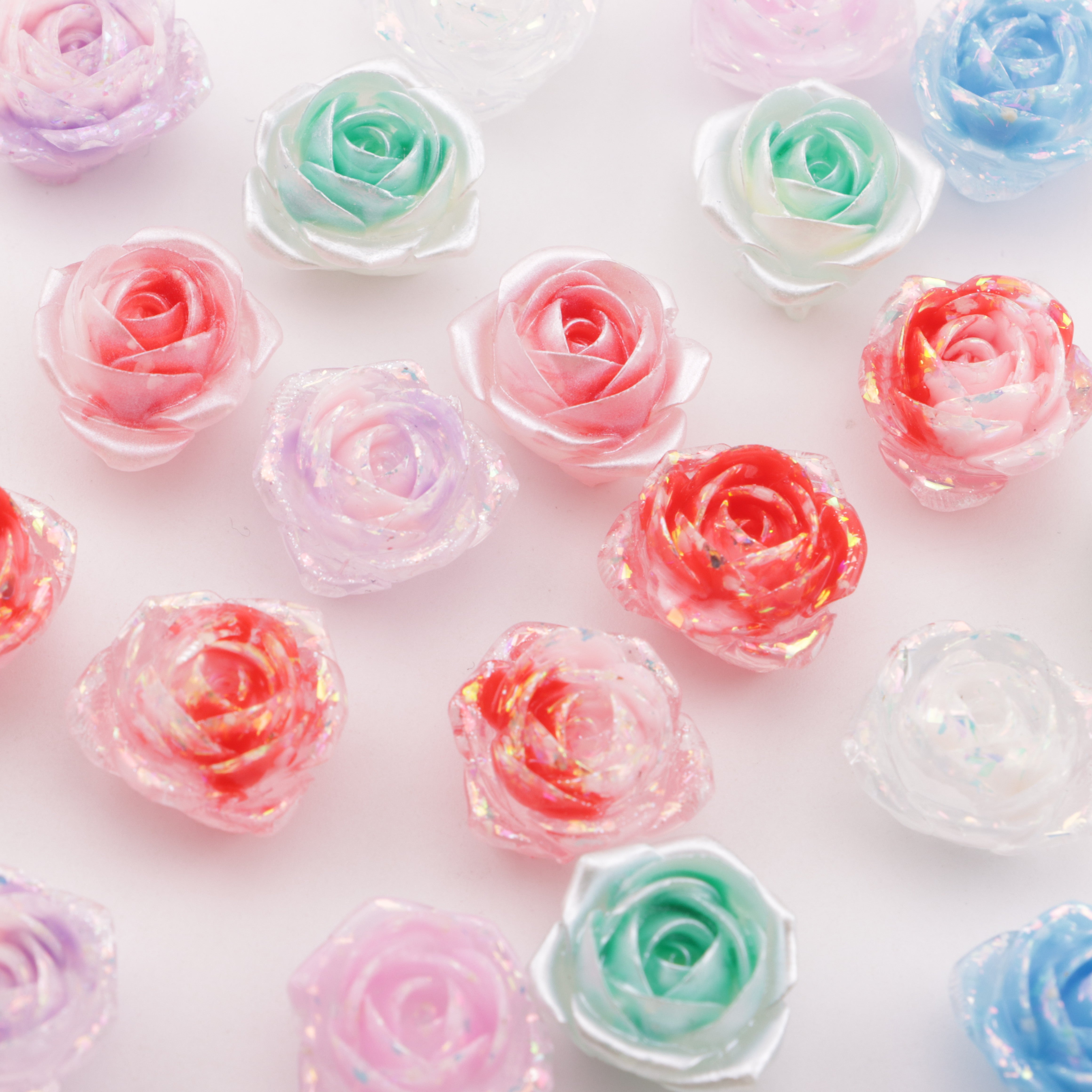 FS6245- 17mm Rose Soft Flower Glow-In-The-Dark