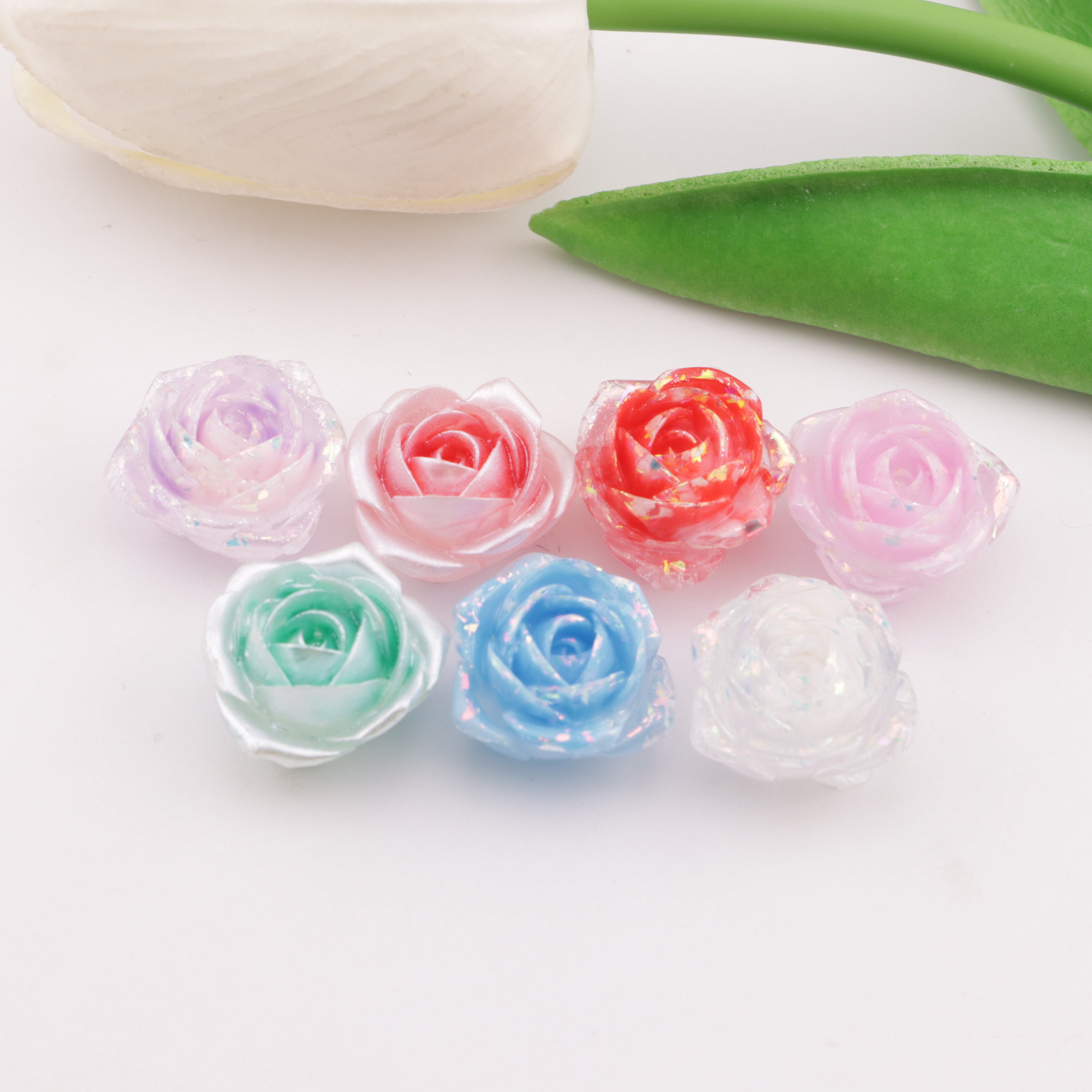 FS6245- 17mm Rose Soft Flower Glow-In-The-Dark