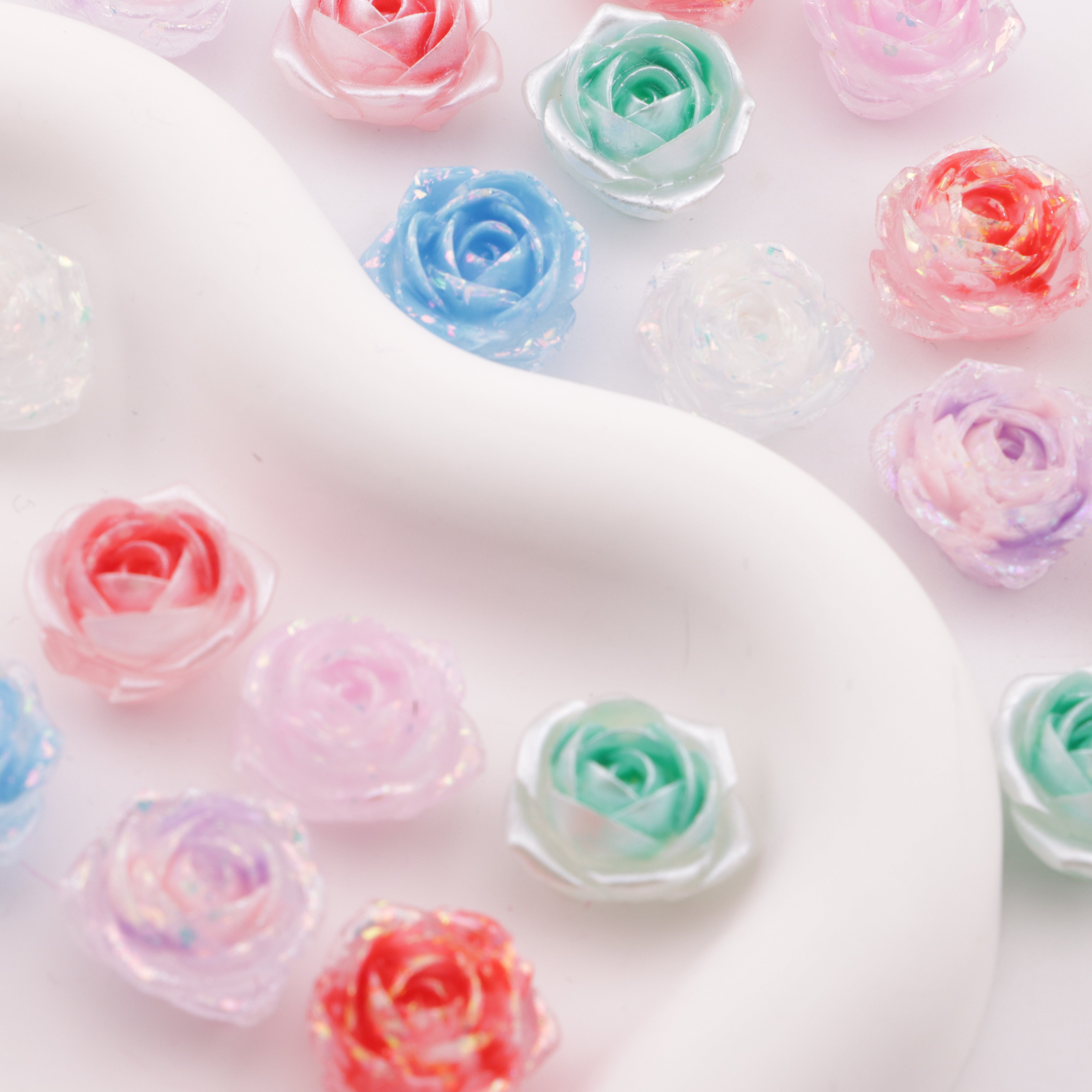 FS6245- 17mm Rose Soft Flower Glow-In-The-Dark