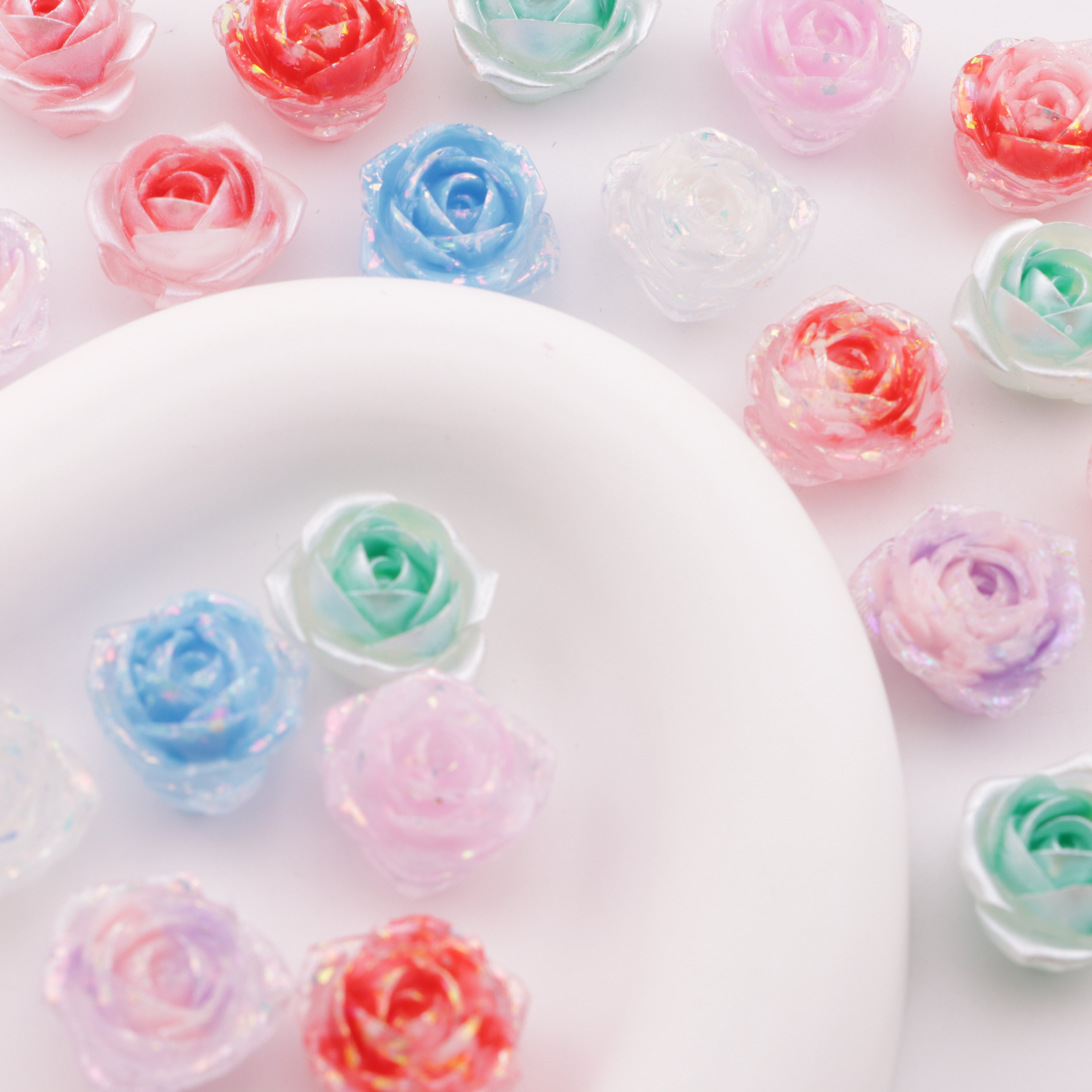 FS6245- 17mm Rose Soft Flower Glow-In-The-Dark