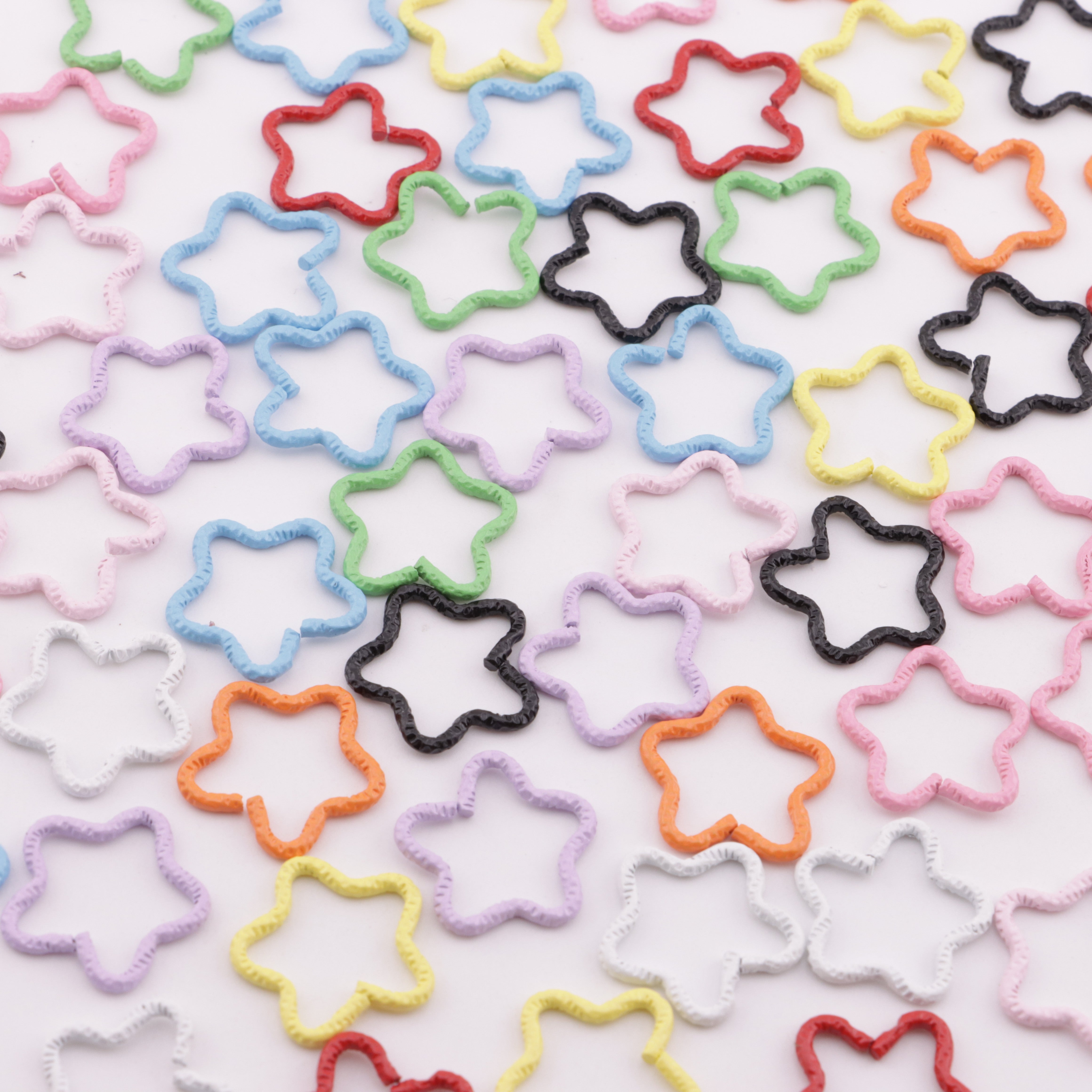 FS6238- 17mm Twisted Five-Pointed Star Metal Ring