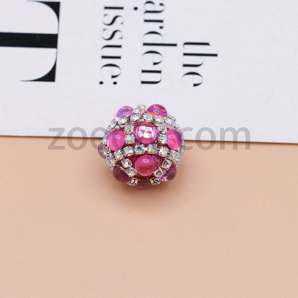 FS0366-16MM 혼합 색상 진주 풀 다이아몬드 인어 유리 구슬 (비즈 펜용)