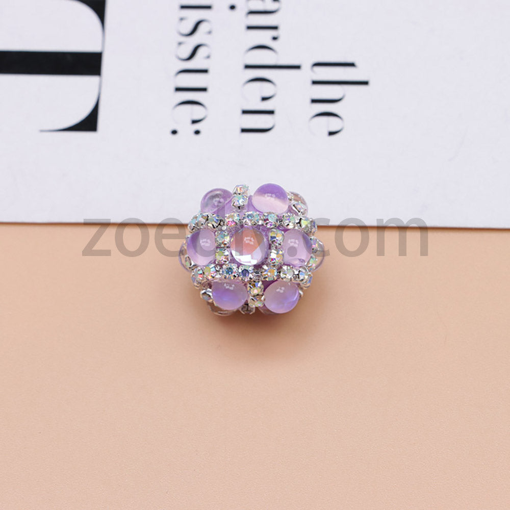 FS0366-16MM 혼합 색상 진주 풀 다이아몬드 인어 유리 구슬 (비즈 펜용)