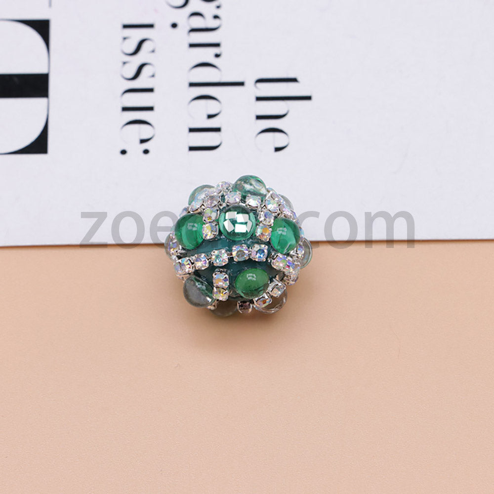 FS0366-16MM 혼합 색상 진주 풀 다이아몬드 인어 유리 구슬 (비즈 펜용)