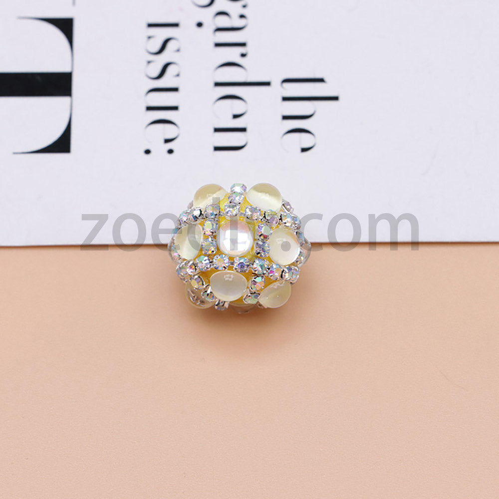 FS0366-16MM 혼합 색상 진주 풀 다이아몬드 인어 유리 구슬 (비즈 펜용)