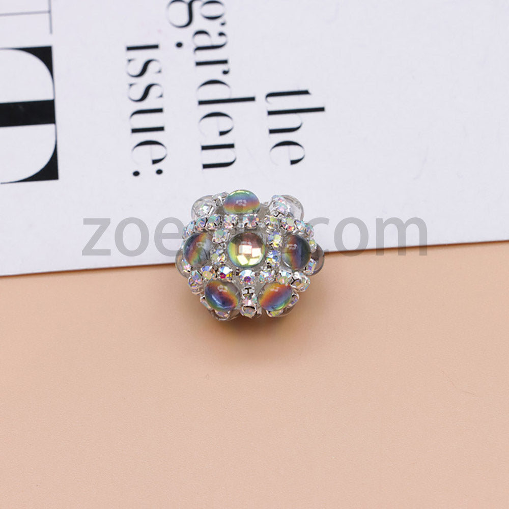 FS0366-16MM 혼합 색상 진주 풀 다이아몬드 인어 유리 구슬 (비즈 펜용)
