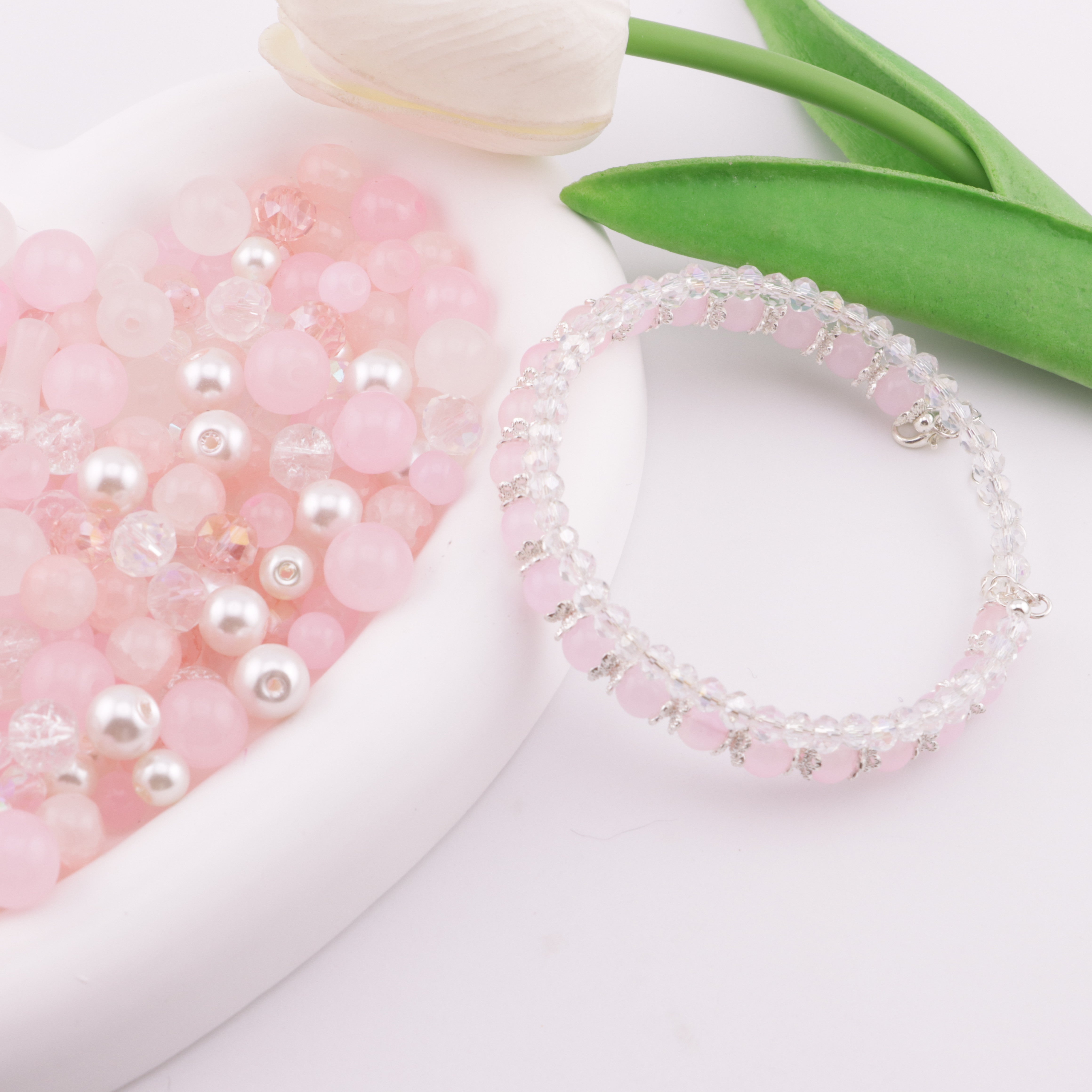 FS3833- Pink Series Mixed Style Glass Beads Zoe's DIY Shop