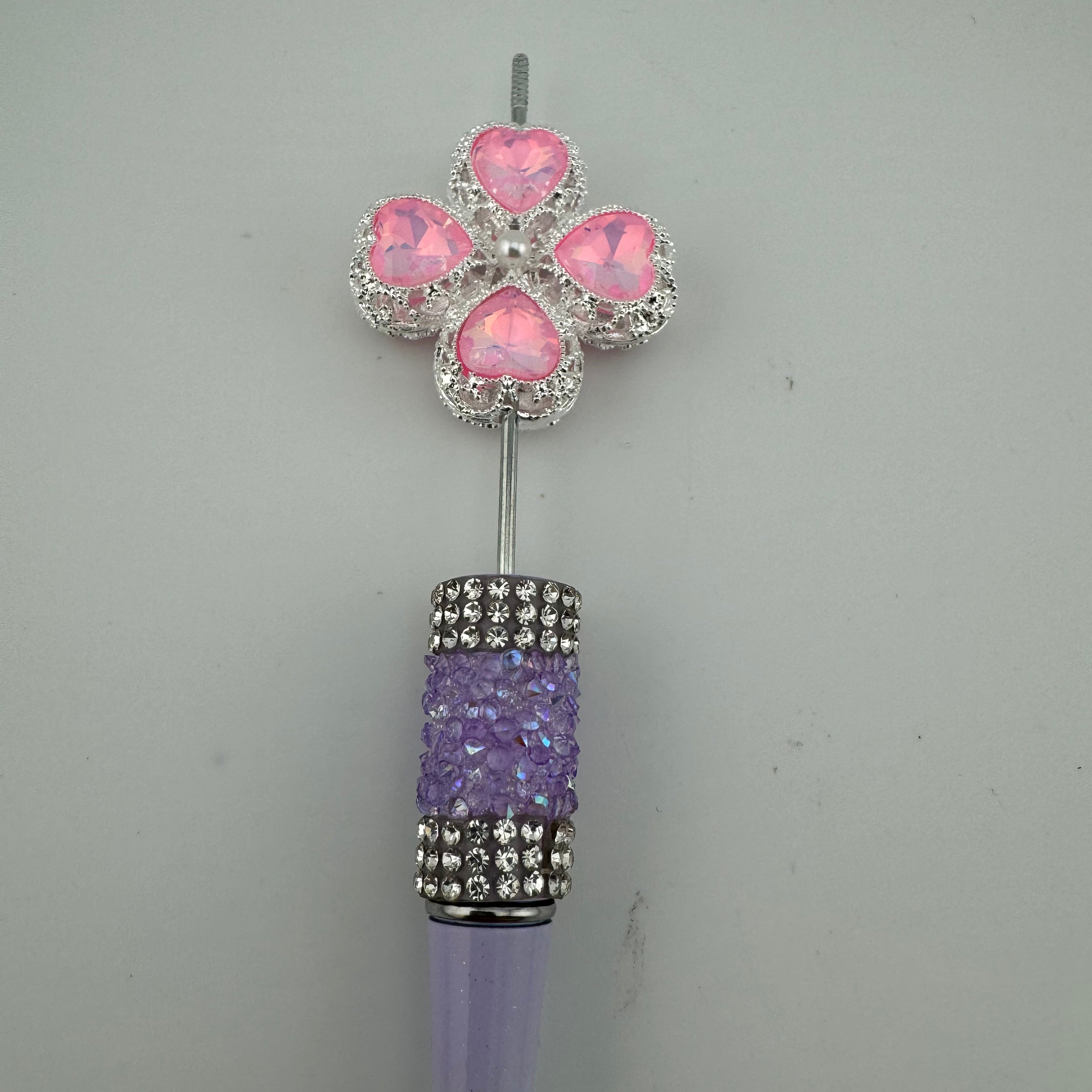 Mixed Color Silver Clover Crystal Alloy Diamond Ball Beads Fit For Beadable Pens