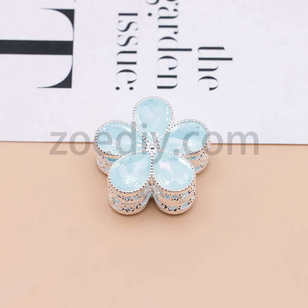 FS1642-25MM Mocha Diamond Flower Metal Beads Fit For Beadable Pen