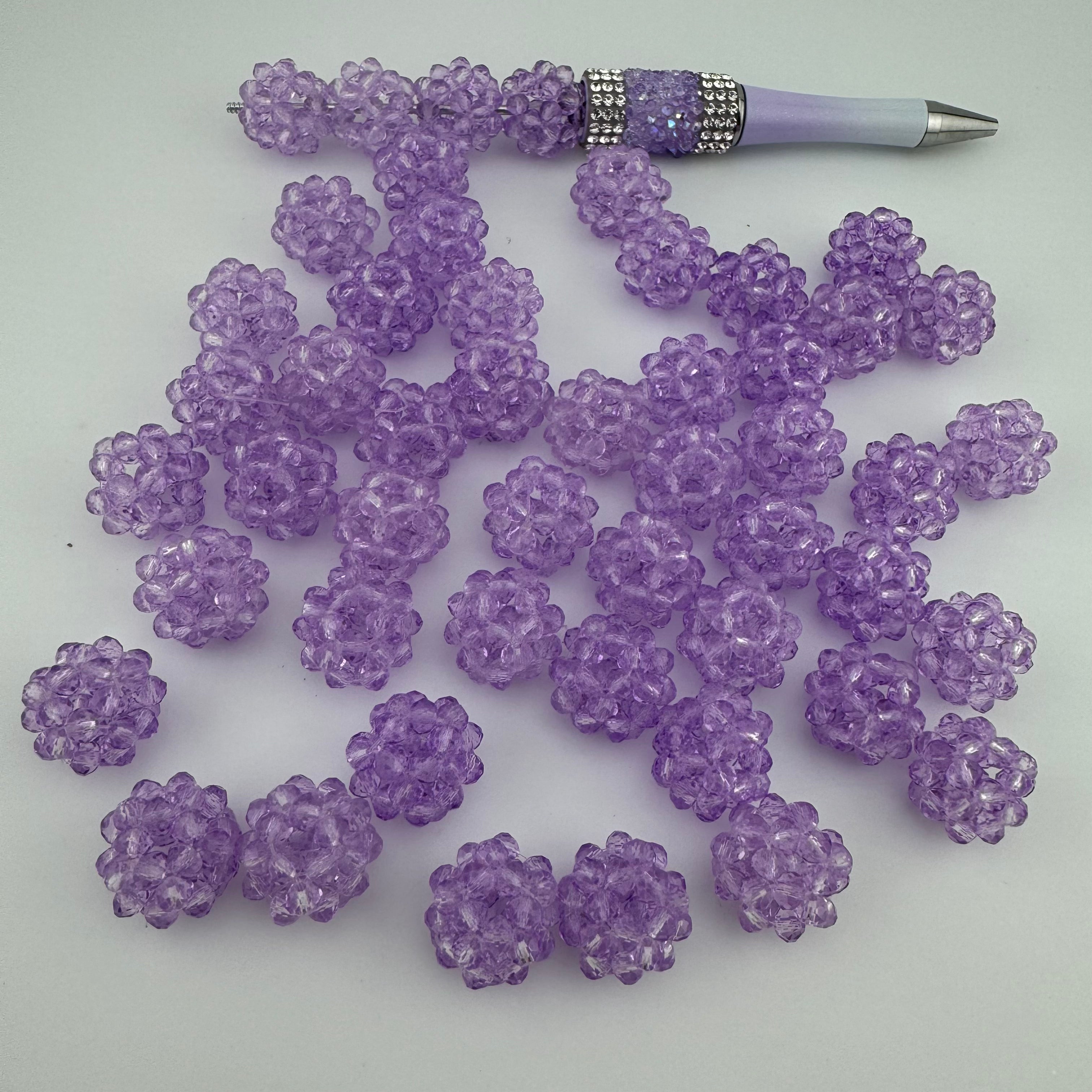 16MM Mixed Color Woven Zircon Balls Acrylic Beads Fit For Beadable Pens