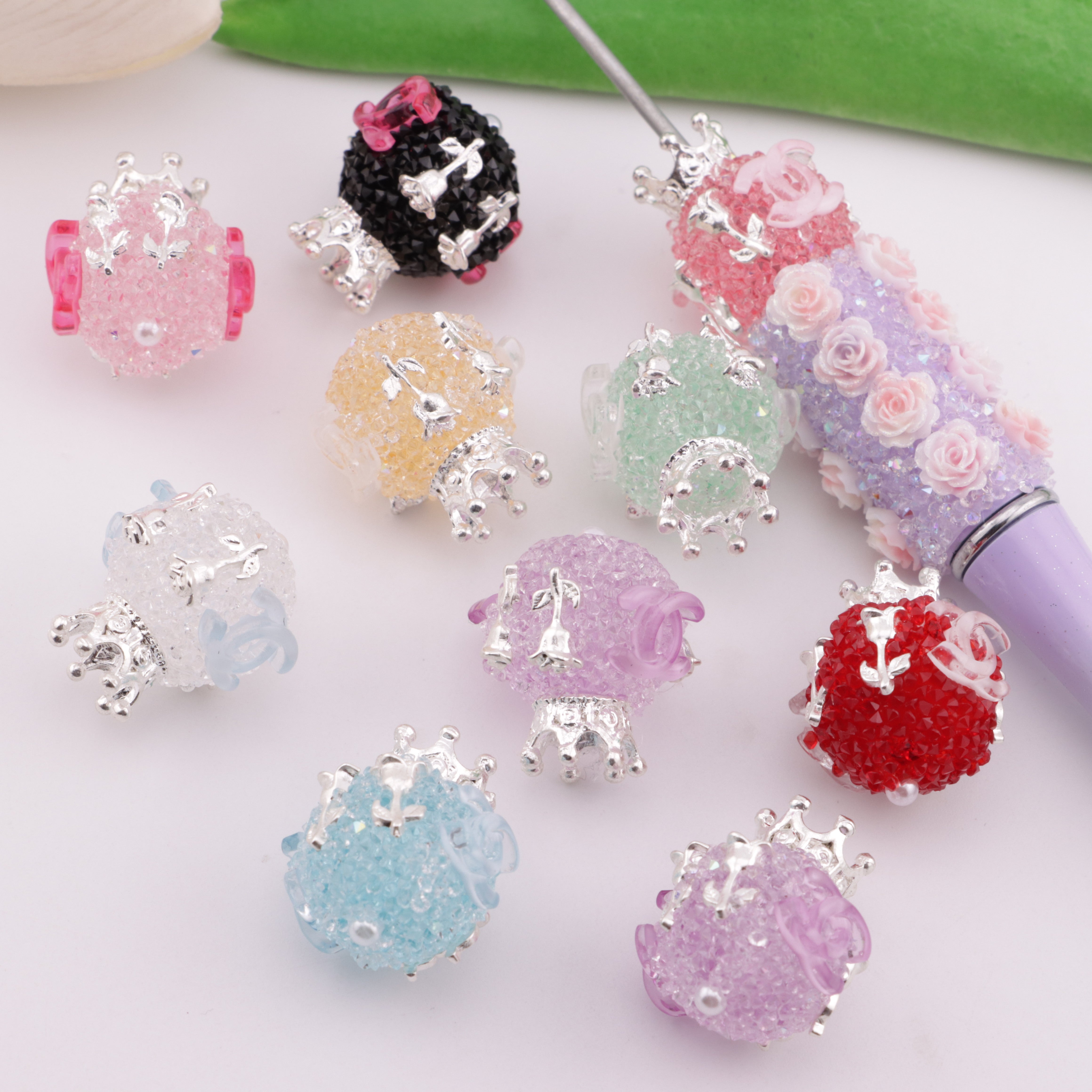 FS6303- Rose Crown CC Sugar Beads Zoe's DIY Shop