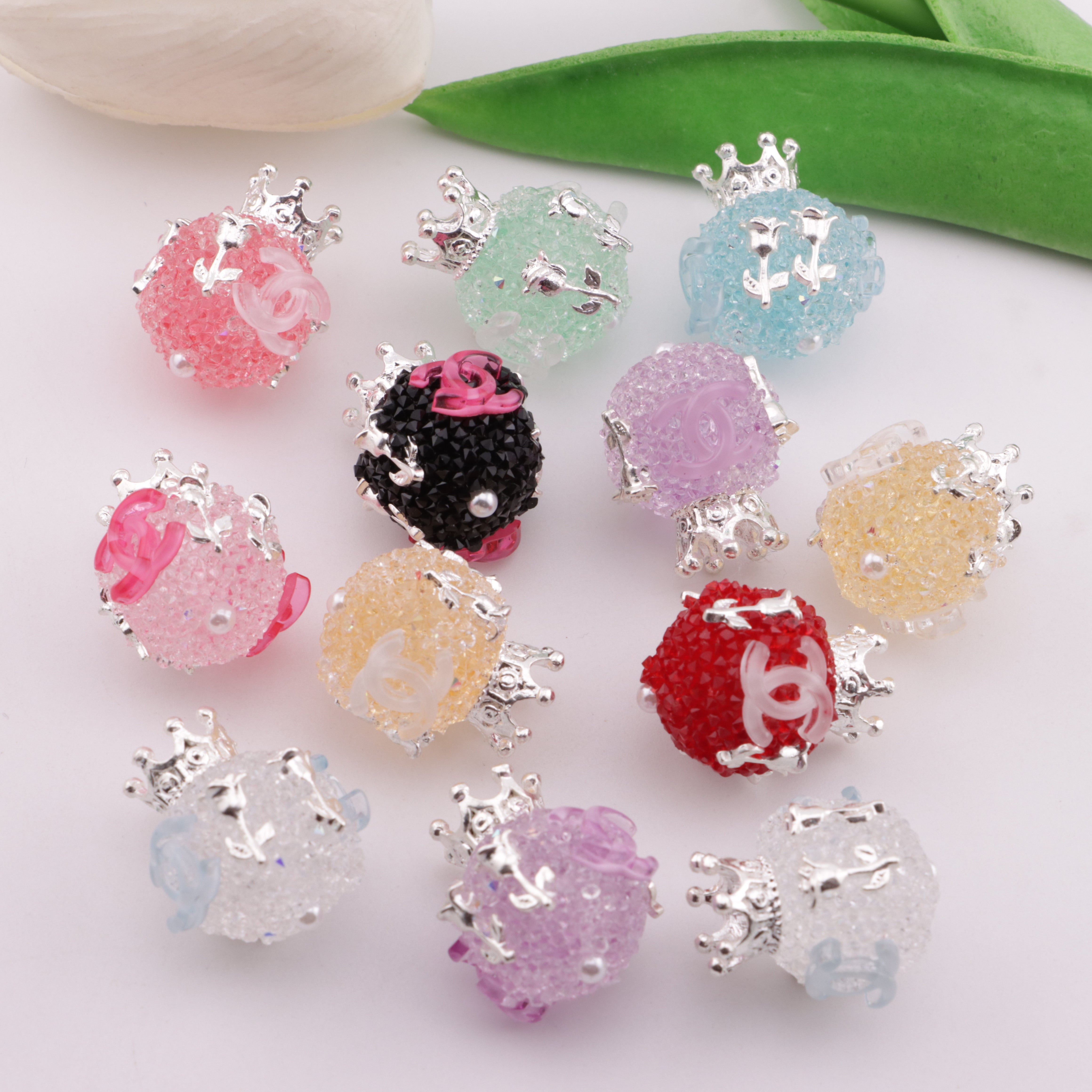 FS6303- Rose Crown CC Sugar Beads Zoe's DIY Shop