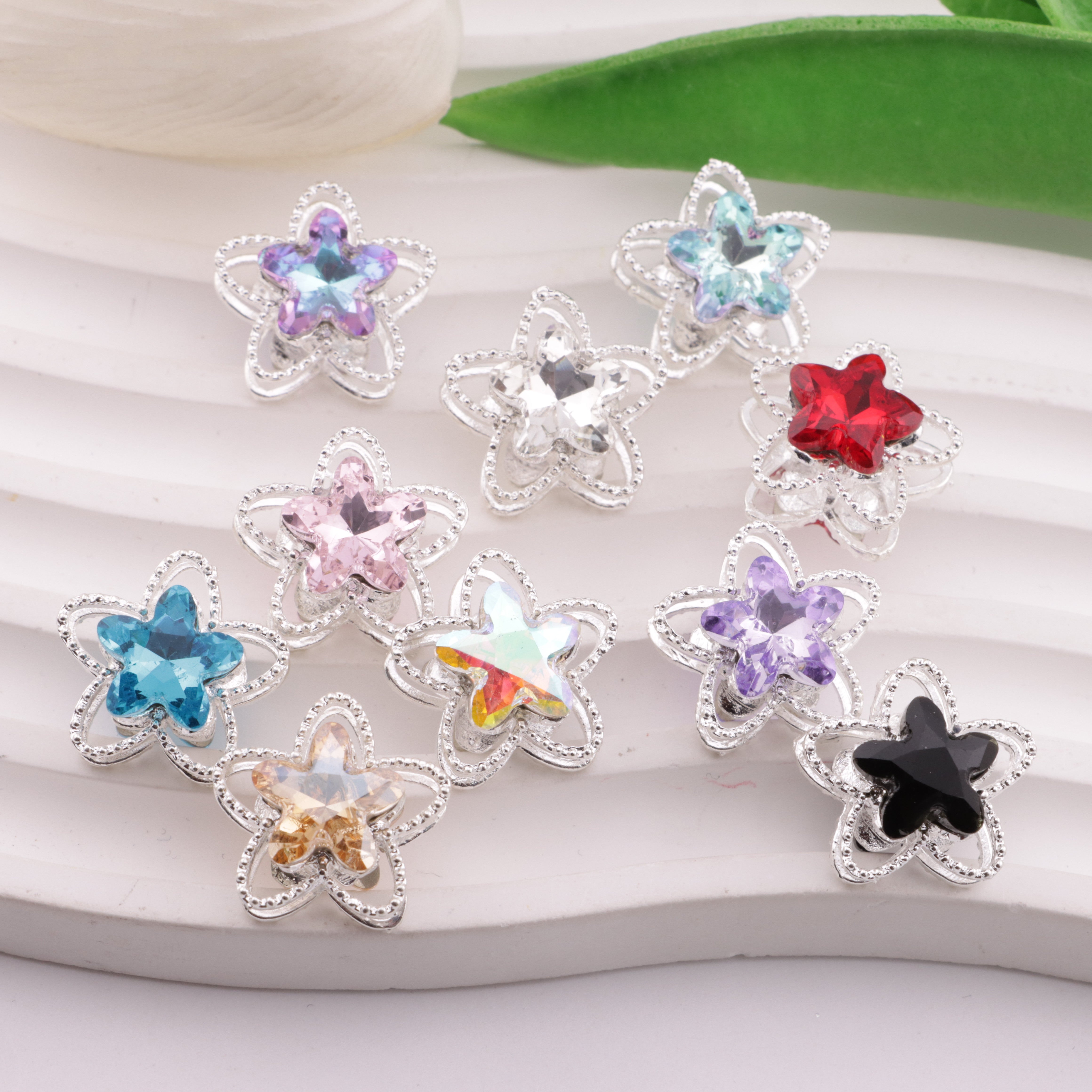 FS6326- Five - pointed Star Four - way Alloy Beads