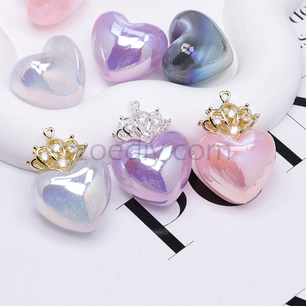 FS3431 Heart Half Hole Pendant Beads