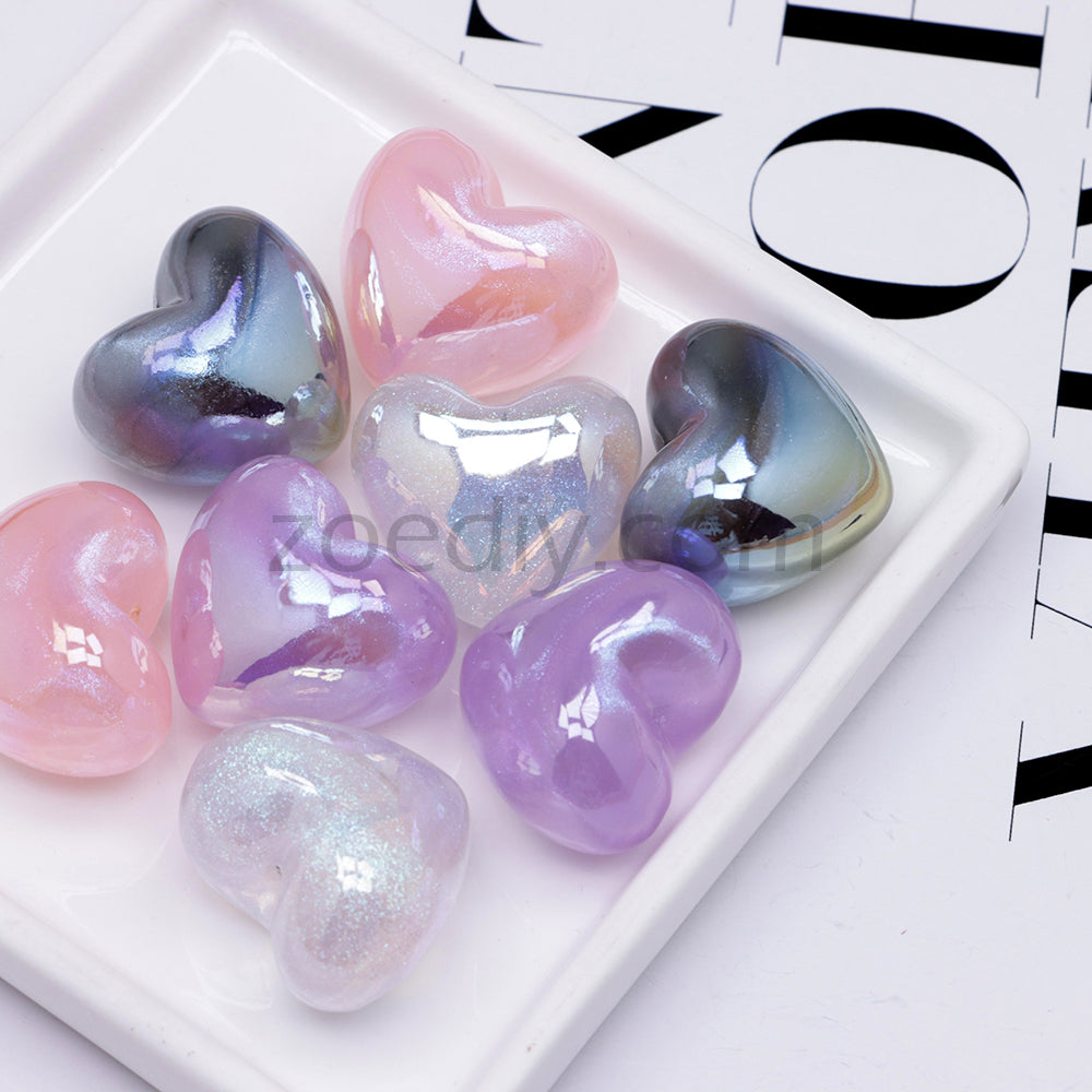 FS3431 Heart Half Hole Pendant Beads