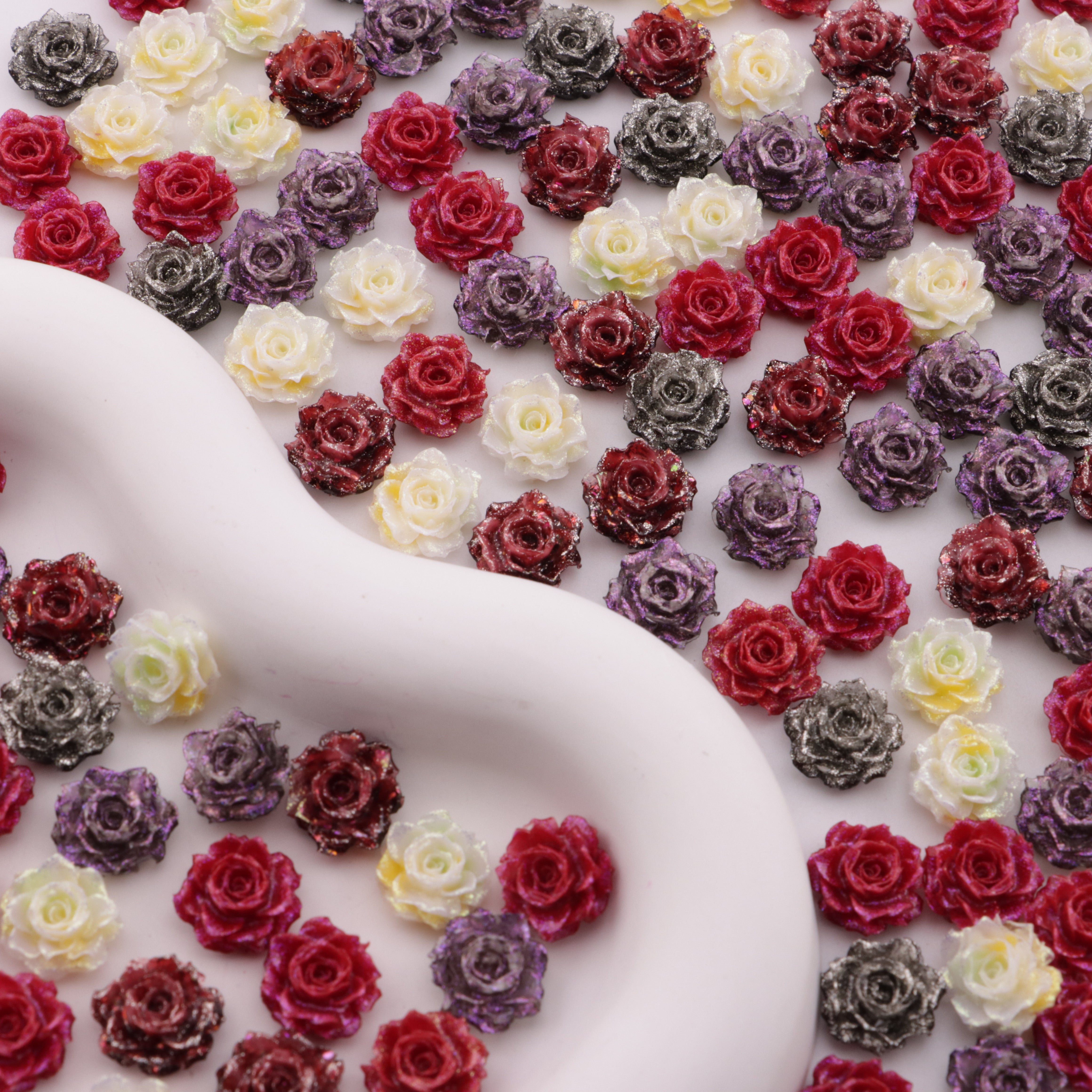 FS6315- About 11Mm Luminous Flower Charms Nightglow True Love Small Flower Patches