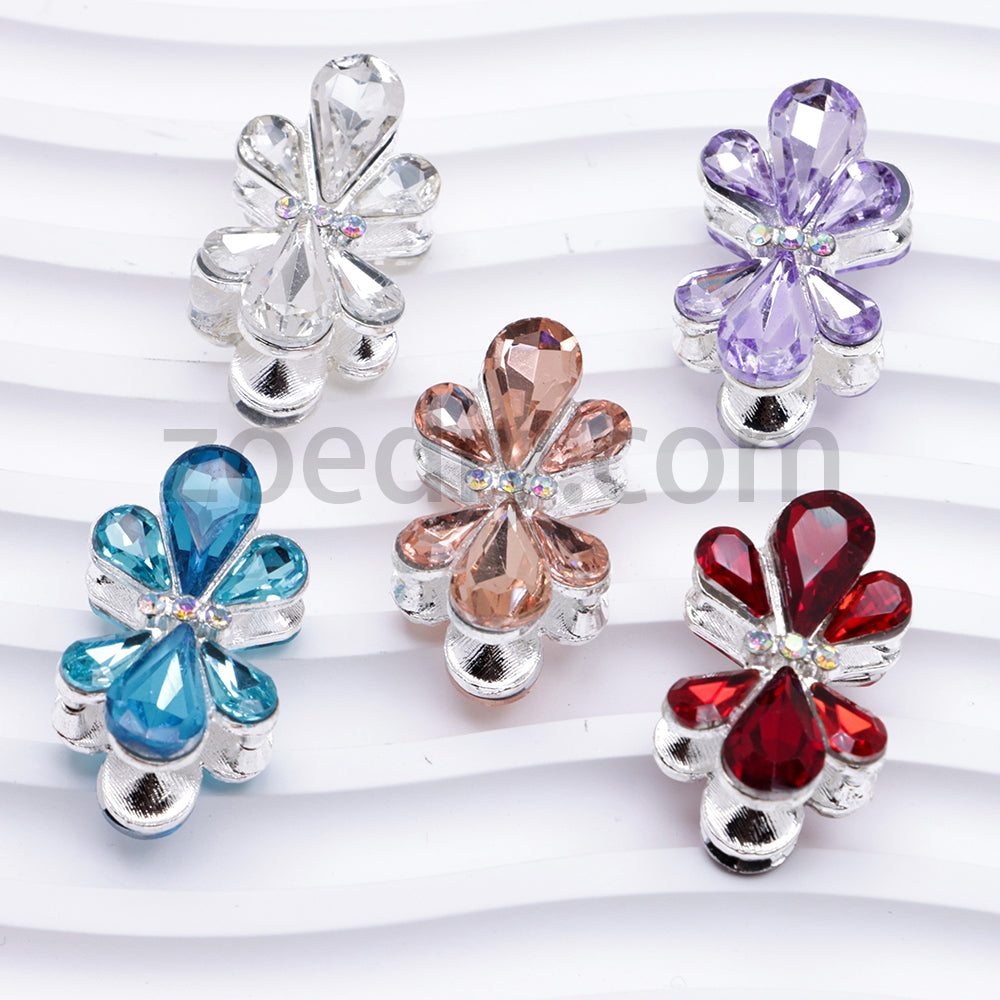 FS4855-5 Pieces Crystal Diamond Butterfly Metal Beads Fit For Beadable Pens