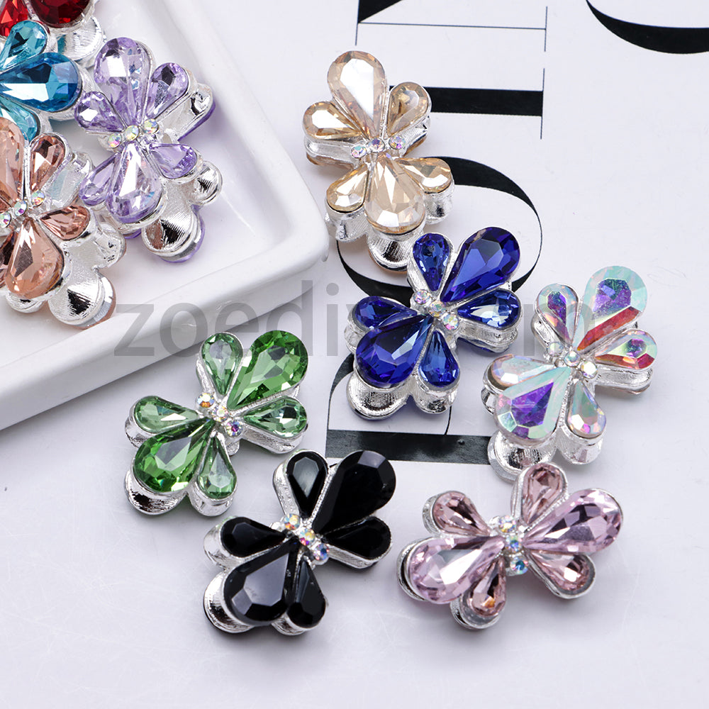 FS4855-5 Pieces Crystal Diamond Butterfly Metal Beads Fit For Beadable Pens