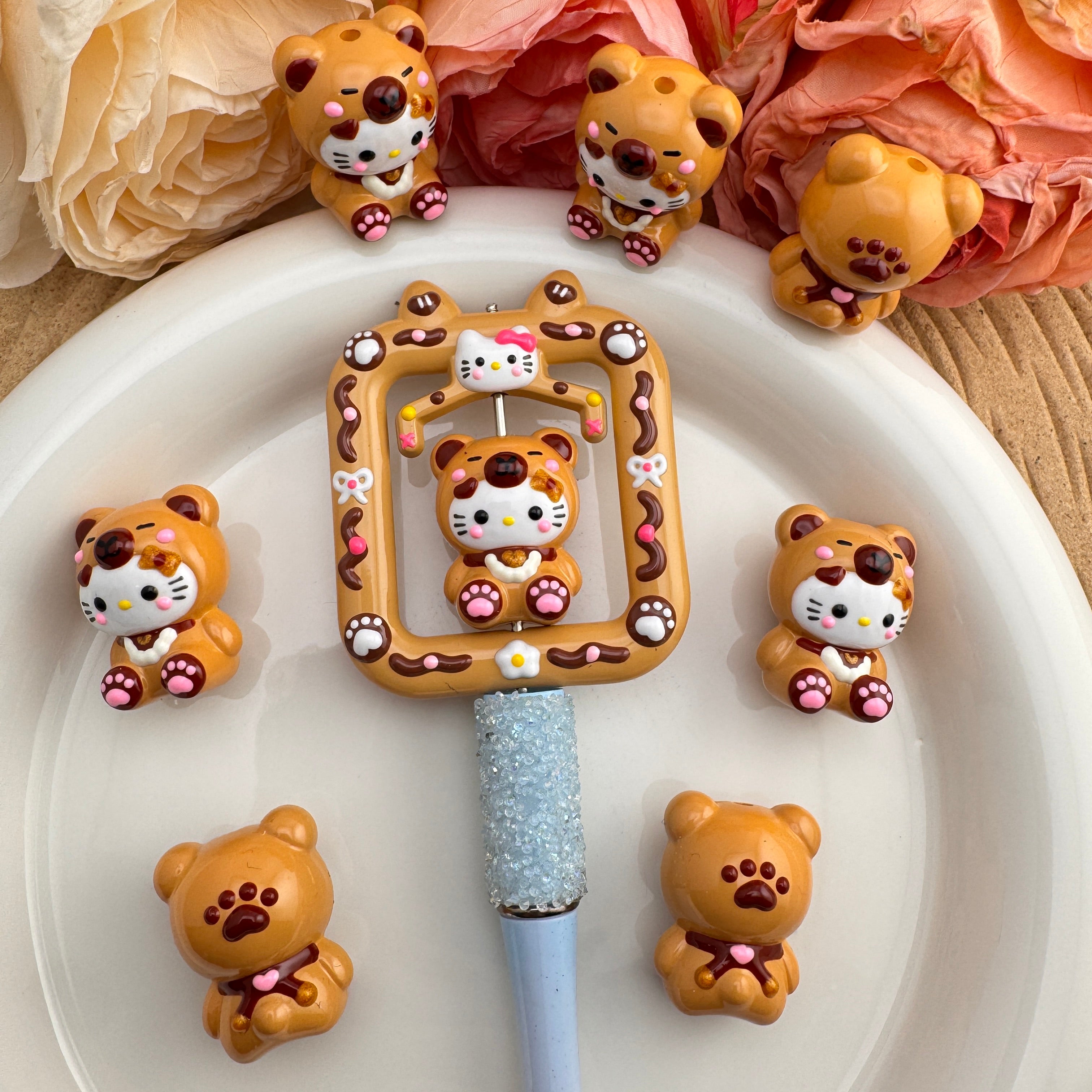 HK 3D Hand-Painted Beads Zoe DIY Wholesale