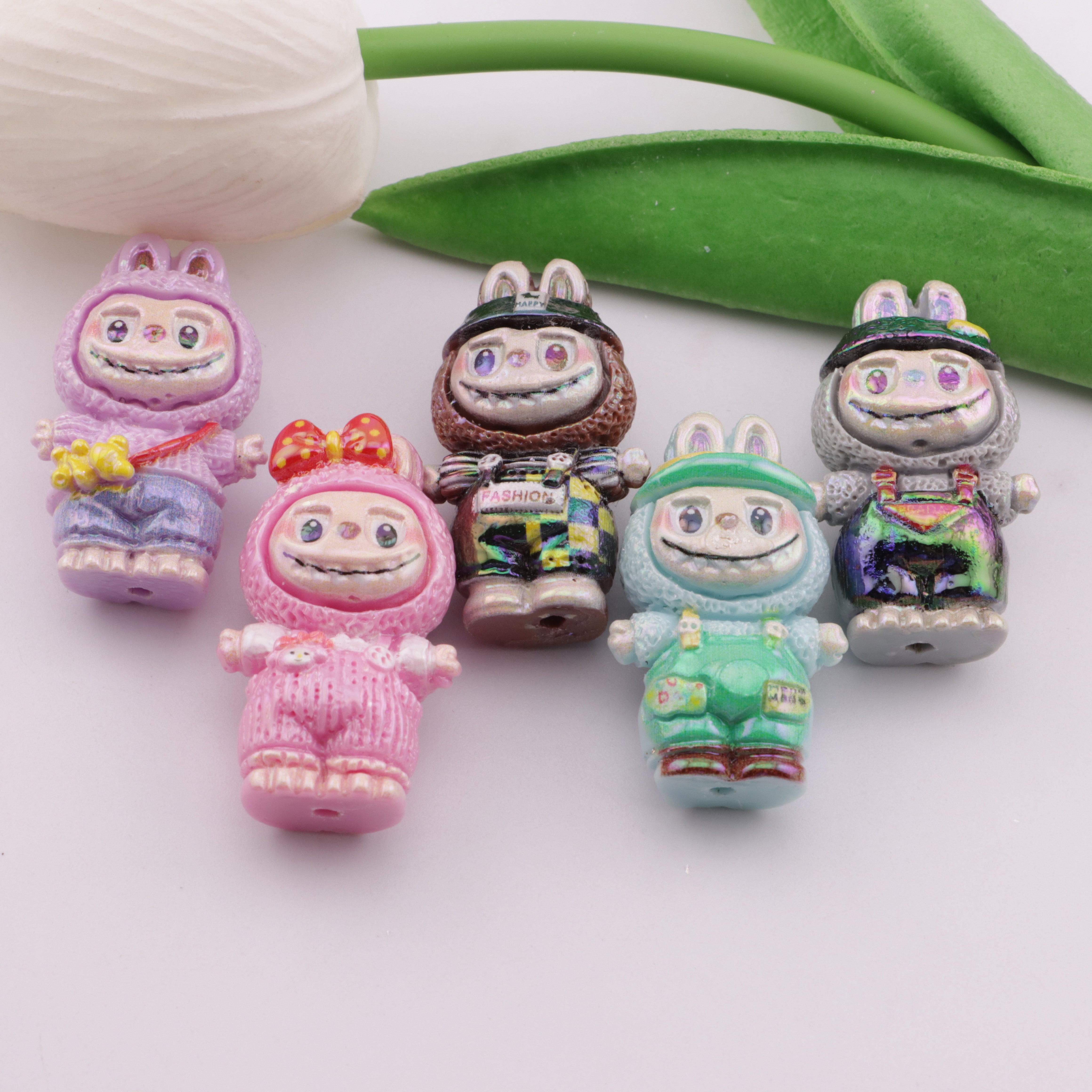 FS6361- 3D Stereoscopic Labubu Resin Beads