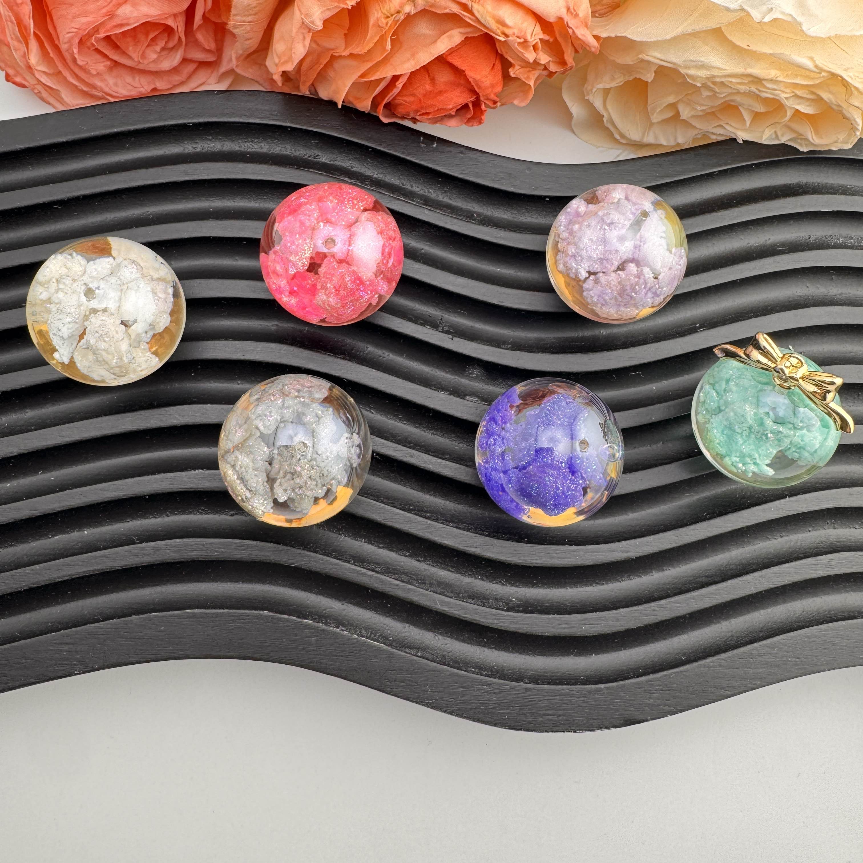 FS10065-25mm Glowing Cloud ResinBeads For Beadable Pens Keychain Making