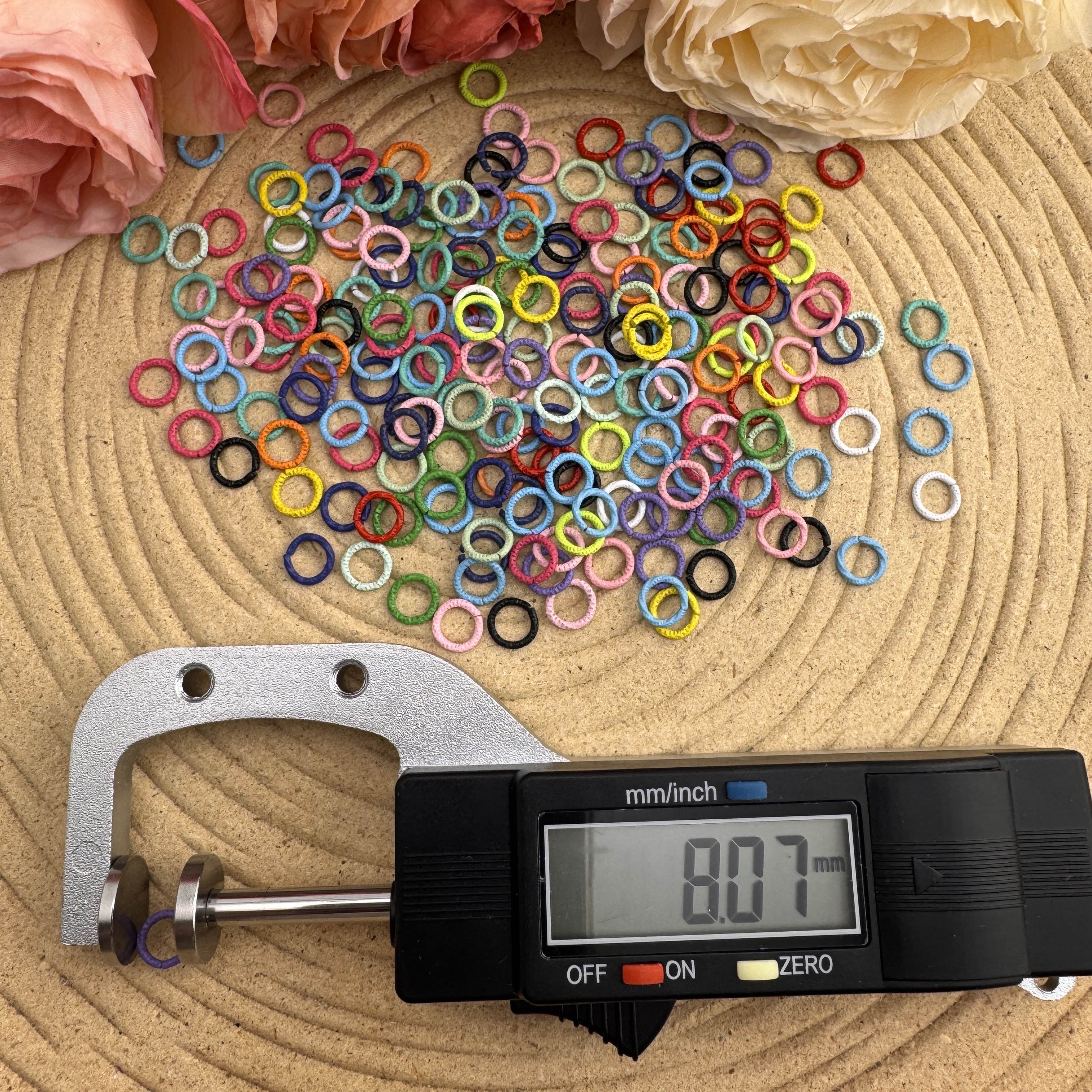 FS10081-8mm Random Mixed Color Closed Ring For Making Keychain Jewelry Making