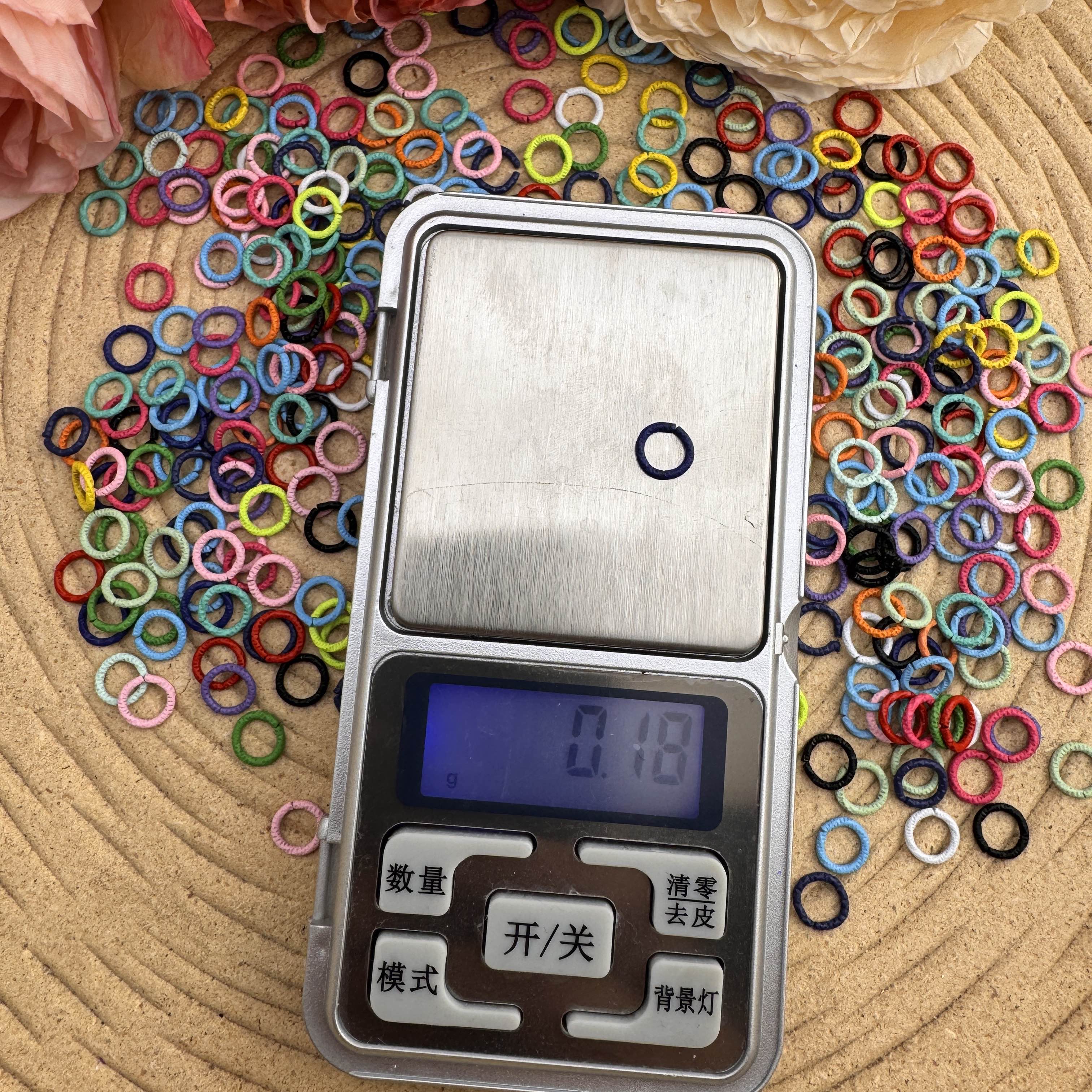 FS10081-8mm Random Mixed Color Closed Ring For Making Keychain Jewelry Making