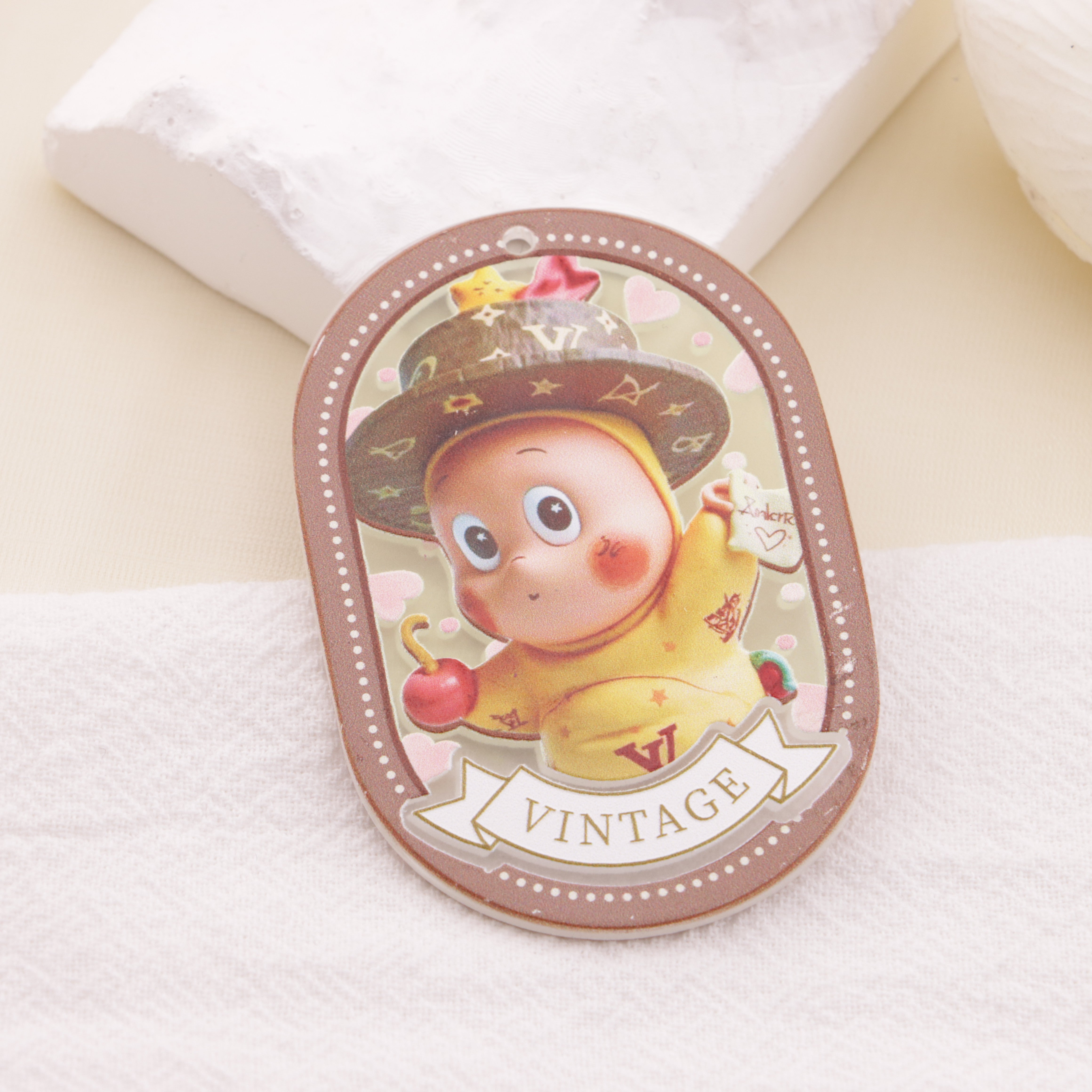 FS6428- About 59×41mm Star Person LV Acrylic Hanging Hole Zoe's DIY Shop