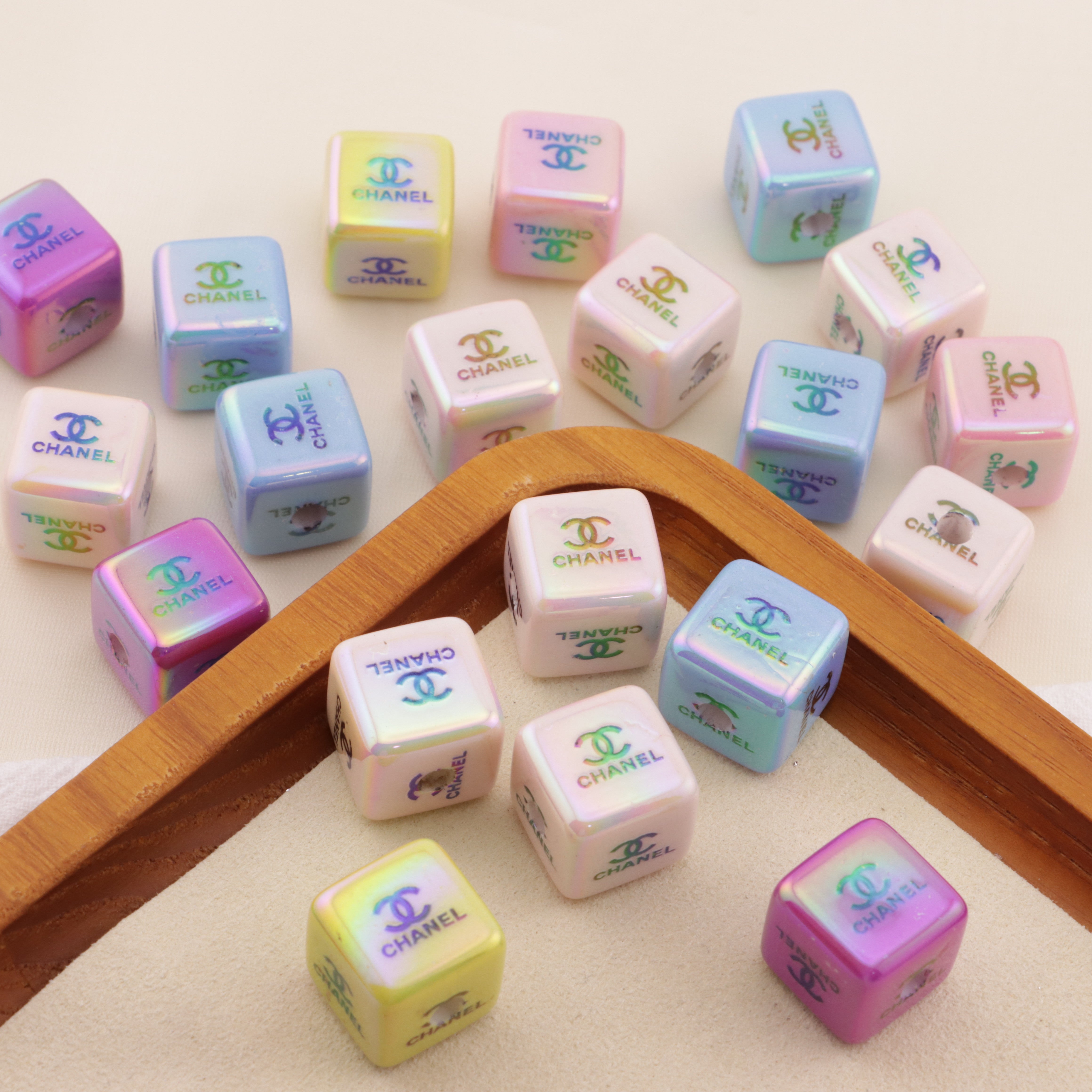 FS5520- Approximately 15mm Solid Color CC Square Acrylic Beads Zoe's DIY Shop