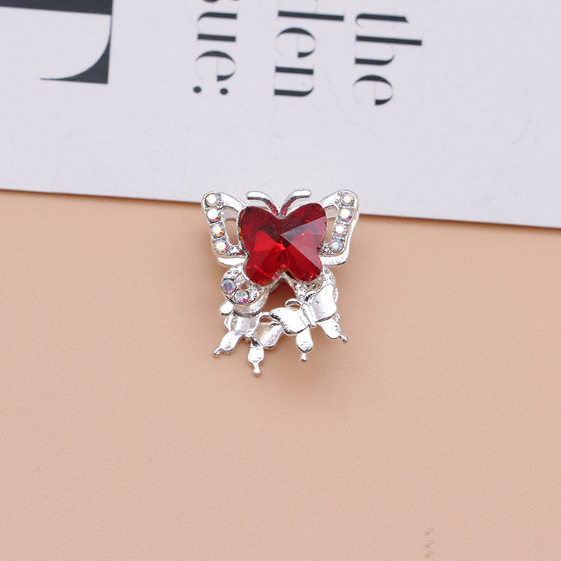 FS4844- Approximately 2×1.8×1.6 Cm Butterfly Alloy Beads Four - Way Connector