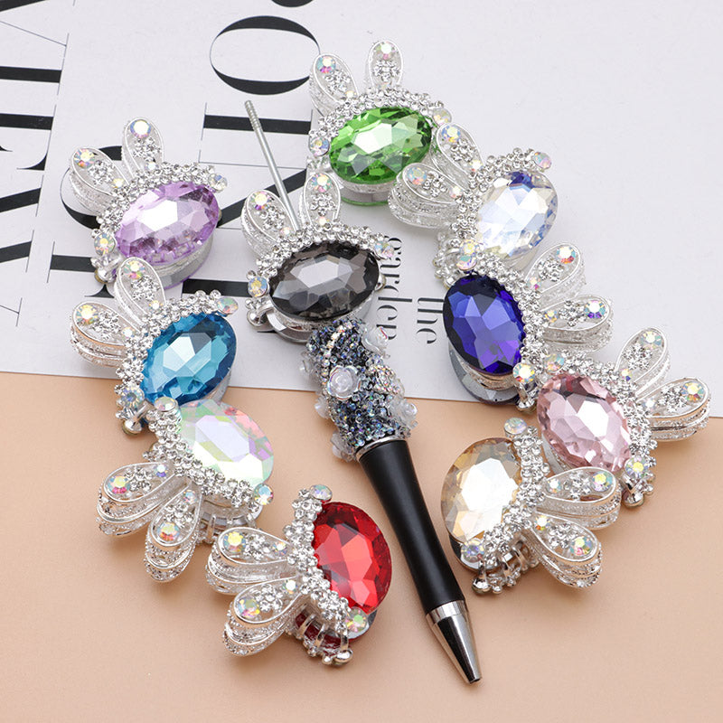 FS4839- 3.4×3.3×2.4 Cm Rabbit Alloy Beads Four - Way Passable For Pens