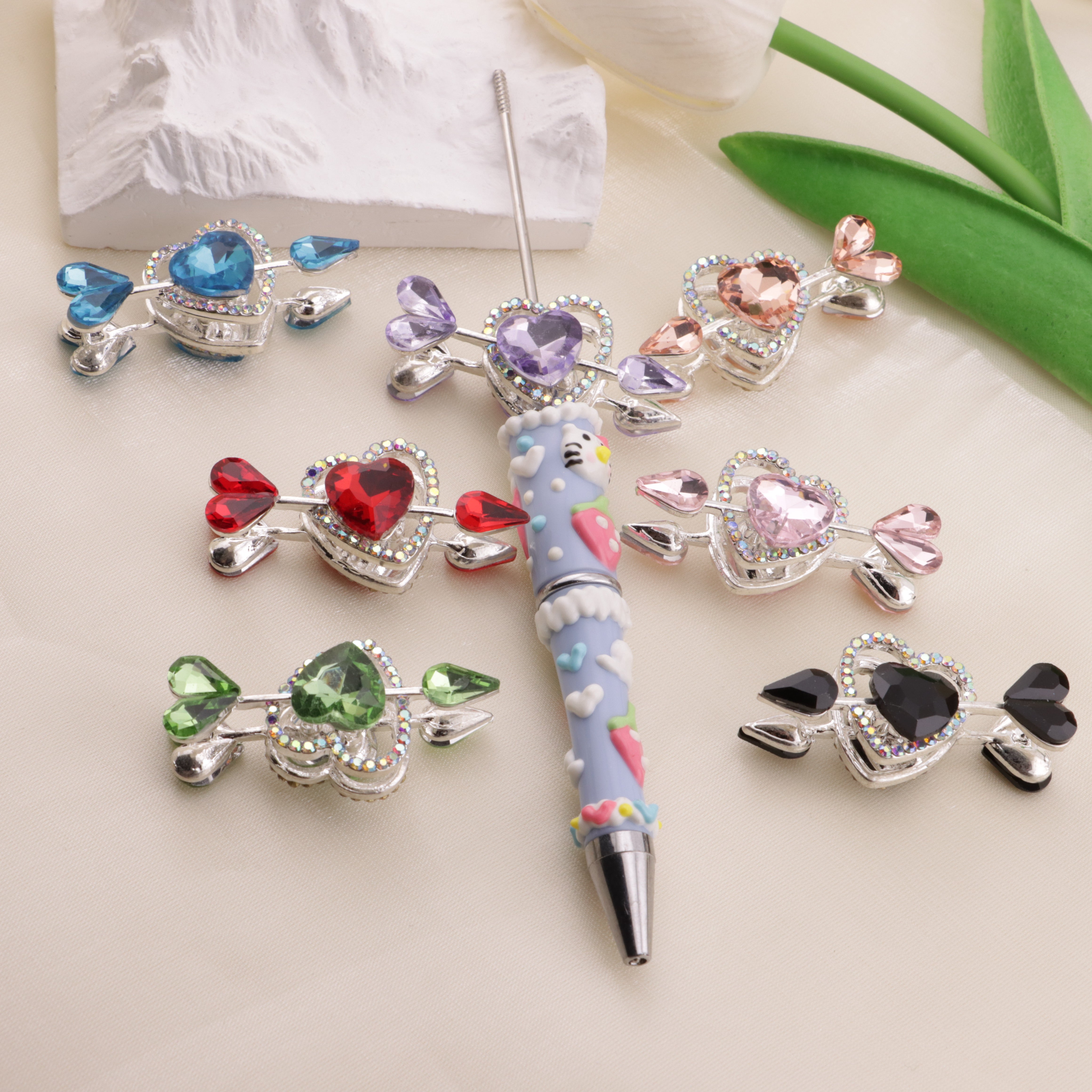 FS6490- Approximately 2.5×4.6×2Cm Cupid Heart Alloy Beads Zoe's DIY Shop