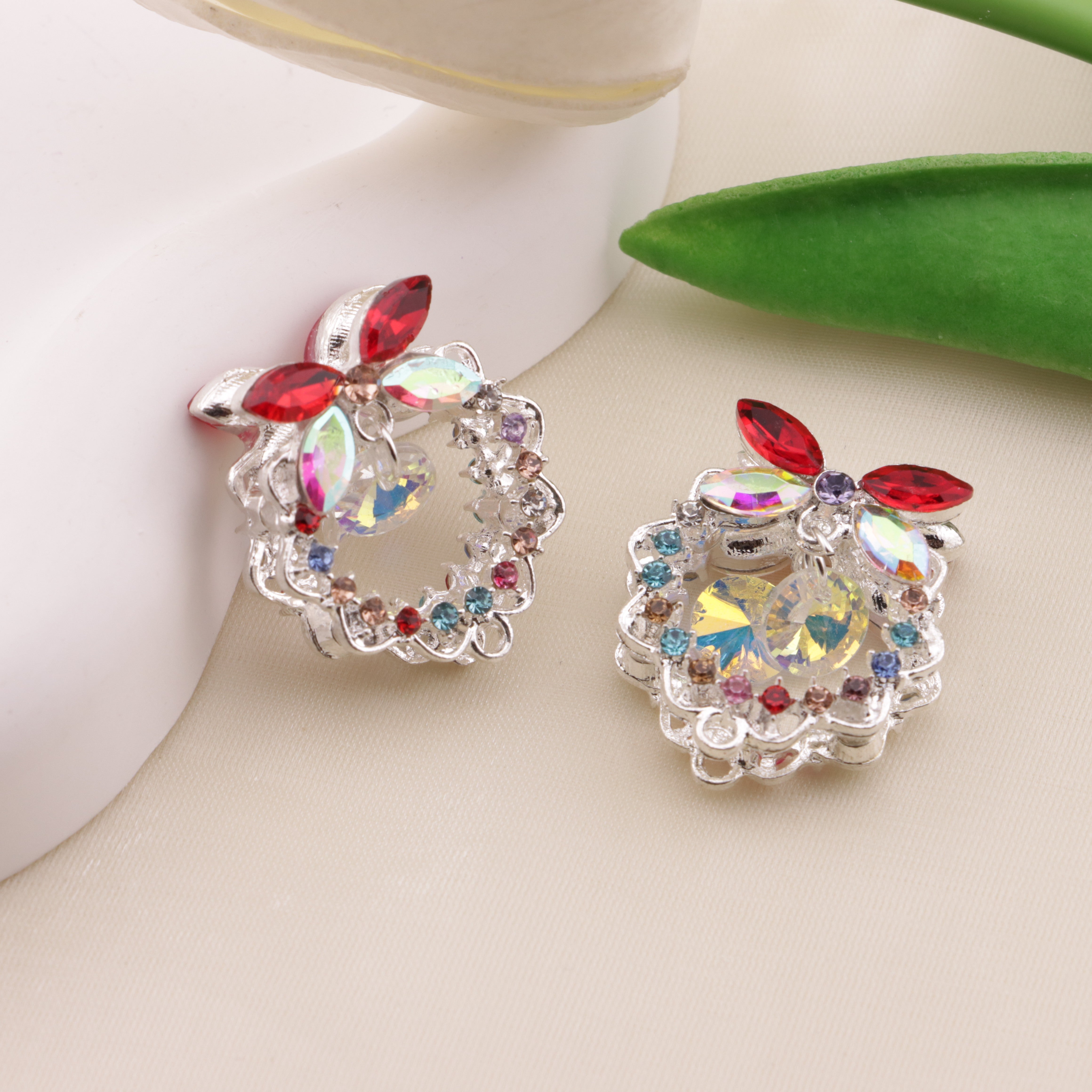 FS6491- Approximately 24×26×18mm Double-Sided Heavy Industry Wreath Alloy Beads Zoe's DIY Shop