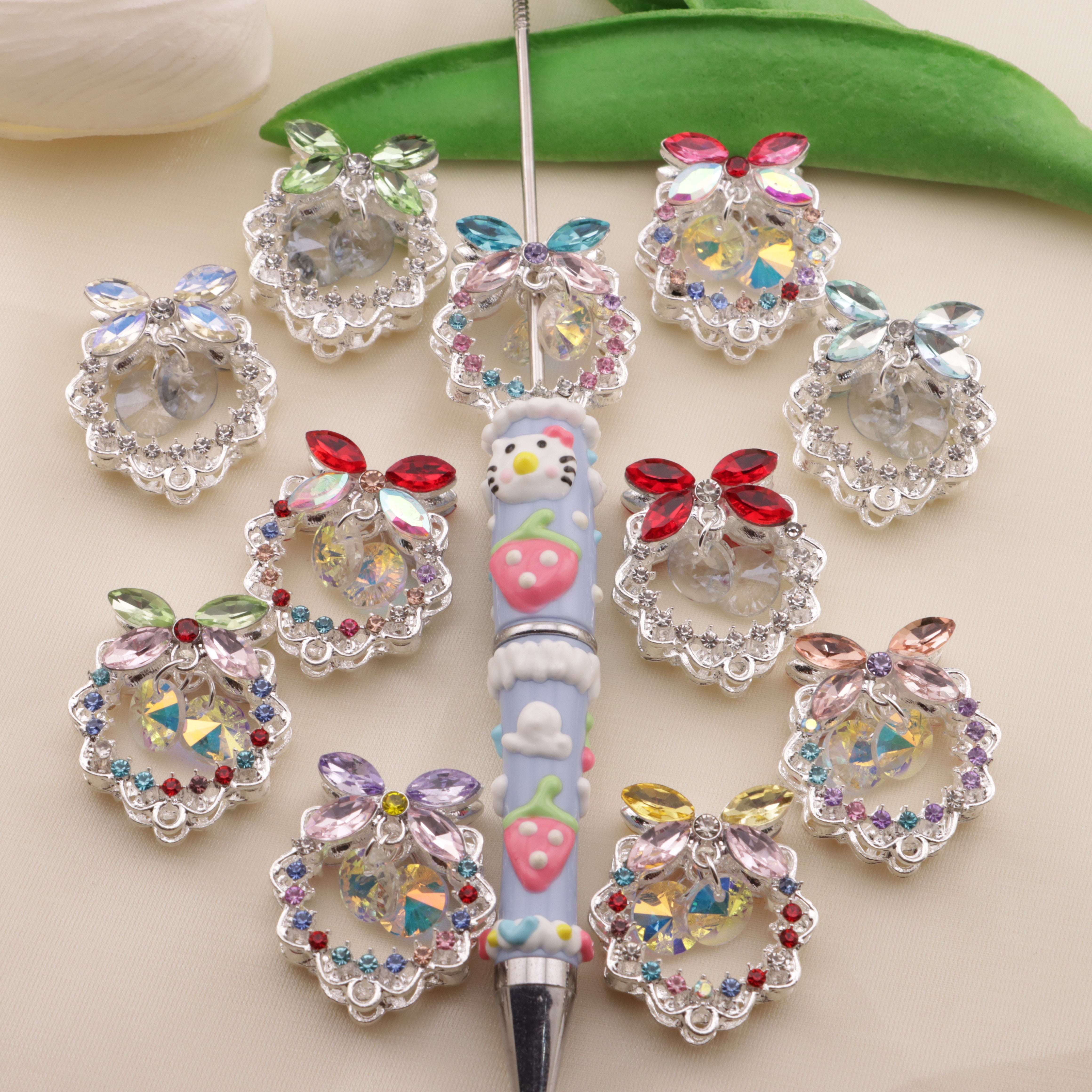FS6491- Approximately 24×26×18mm Double-Sided Heavy Industry Wreath Alloy Beads Zoe's DIY Shop