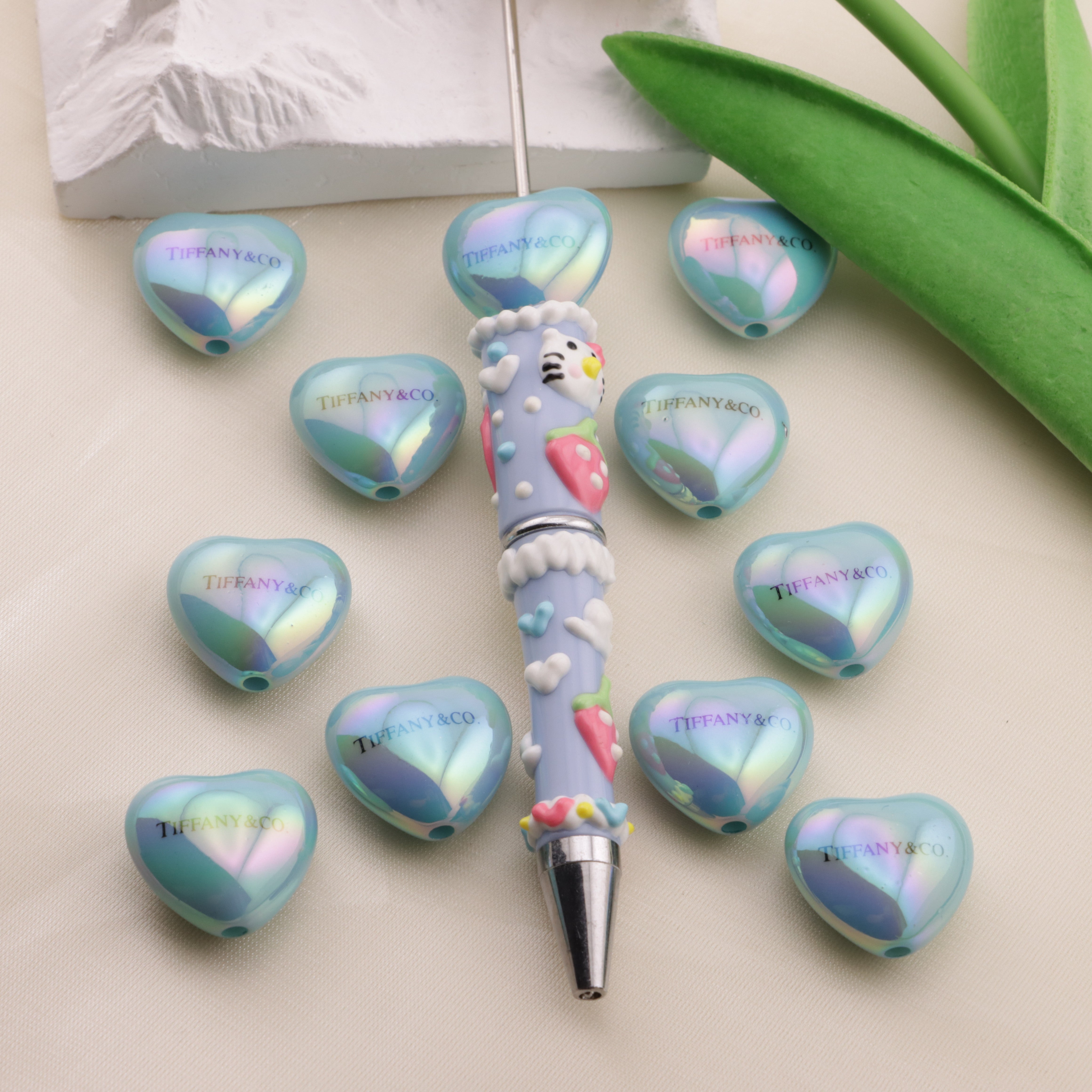 FS6457- Approximately 16Mm Heart Tiffany Acrylic Zoe's DIY Shop