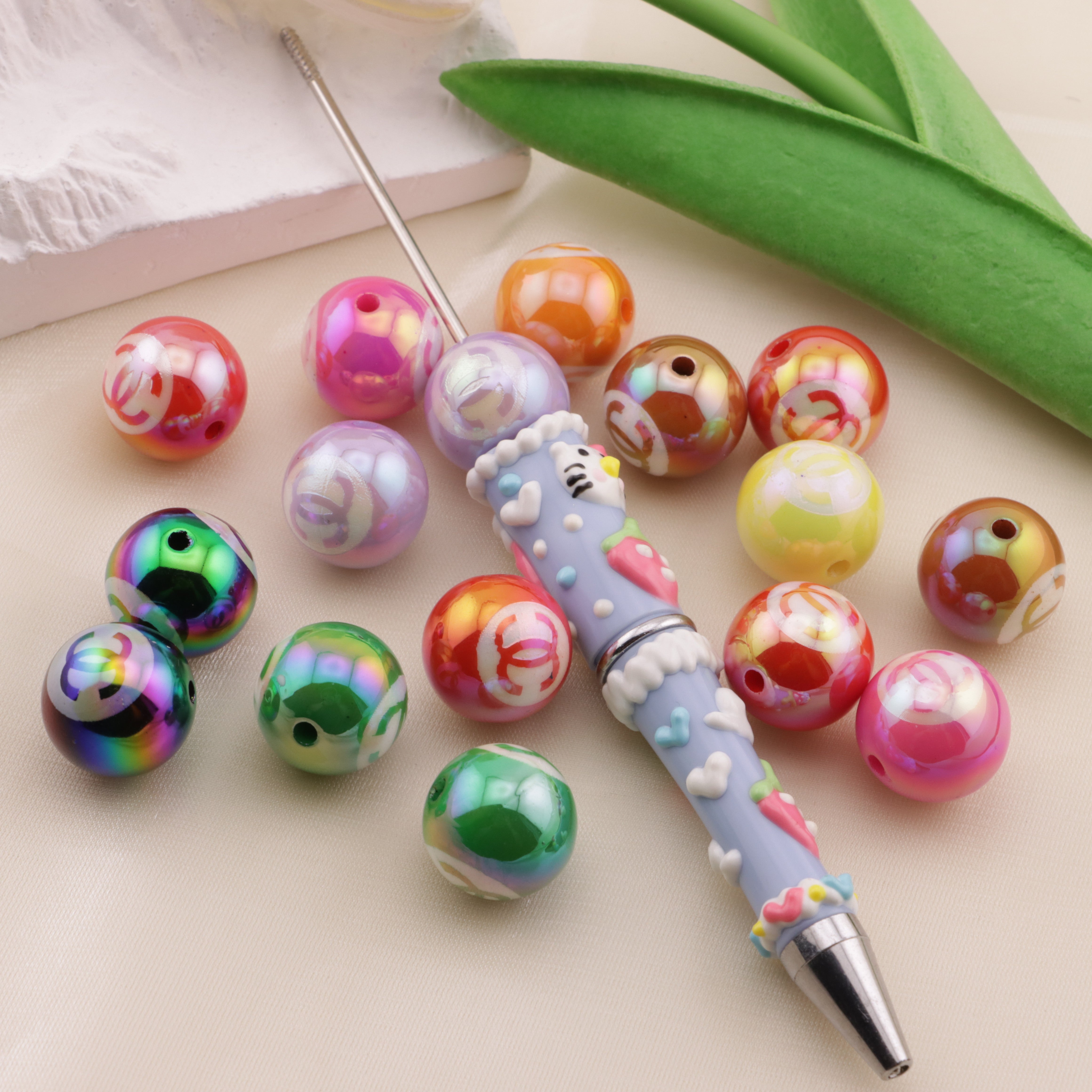 FS5616- 16mm Uv Plated Cc Acrylic Beads Zoe's DIY Shop