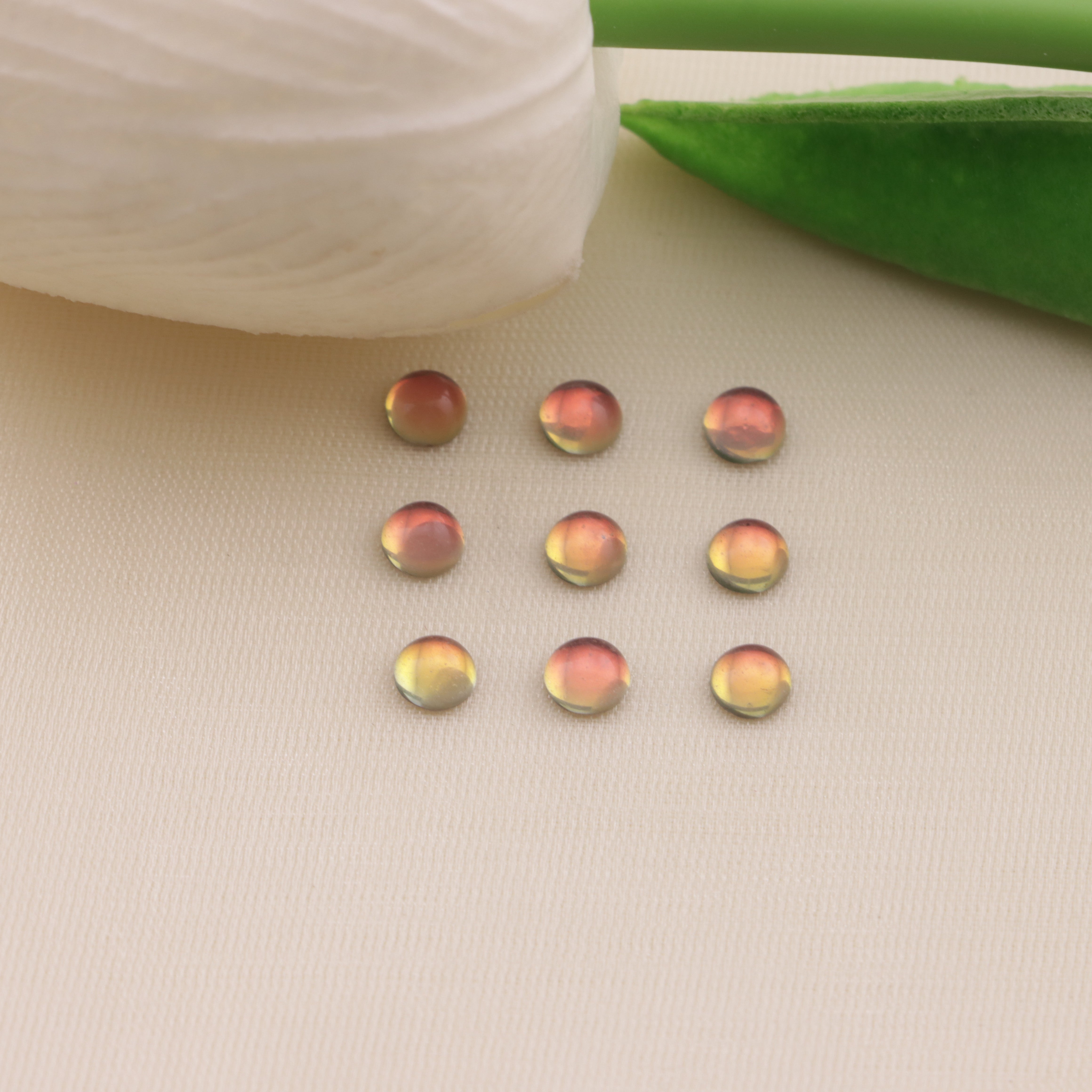 FS6542- 4mm Semicircle Mocha Crystal Diamond Semicircle Mocha Crystal Diamond Zoe's DIY Shop