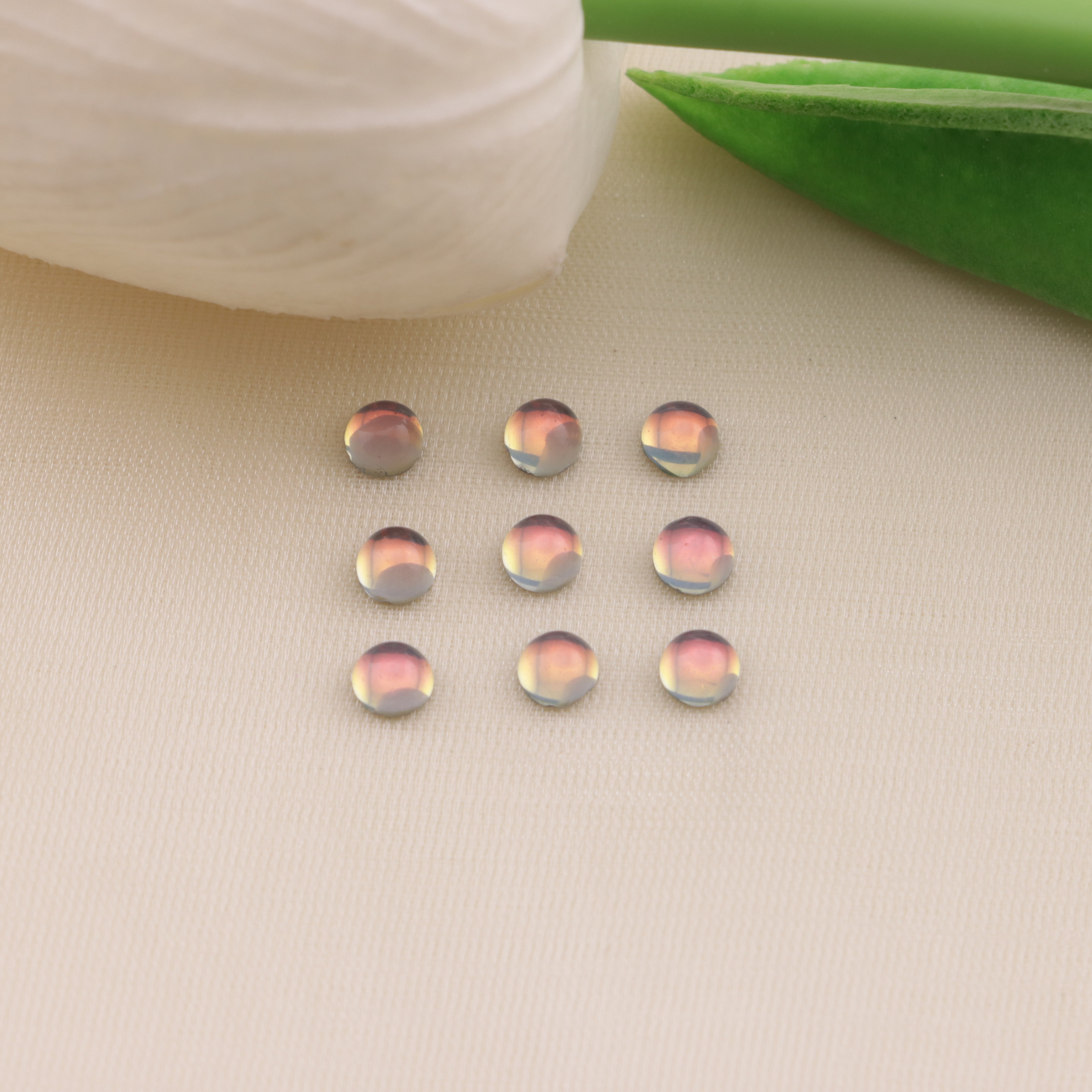 FS6542- 4mm Semicircle Mocha Crystal Diamond Semicircle Mocha Crystal Diamond Zoe's DIY Shop