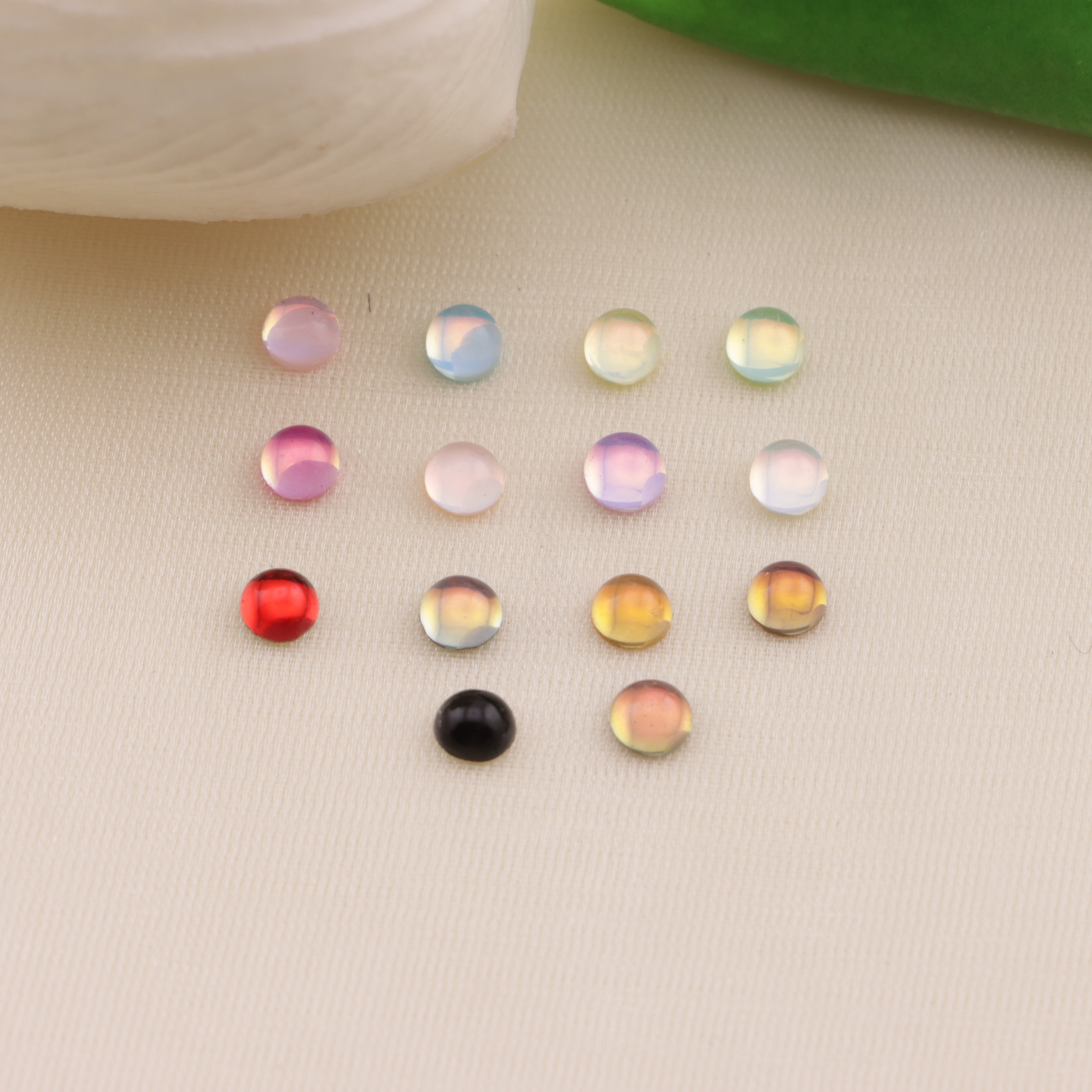 FS6542- 4mm Semicircle Mocha Crystal Diamond Semicircle Mocha Crystal Diamond Zoe's DIY Shop