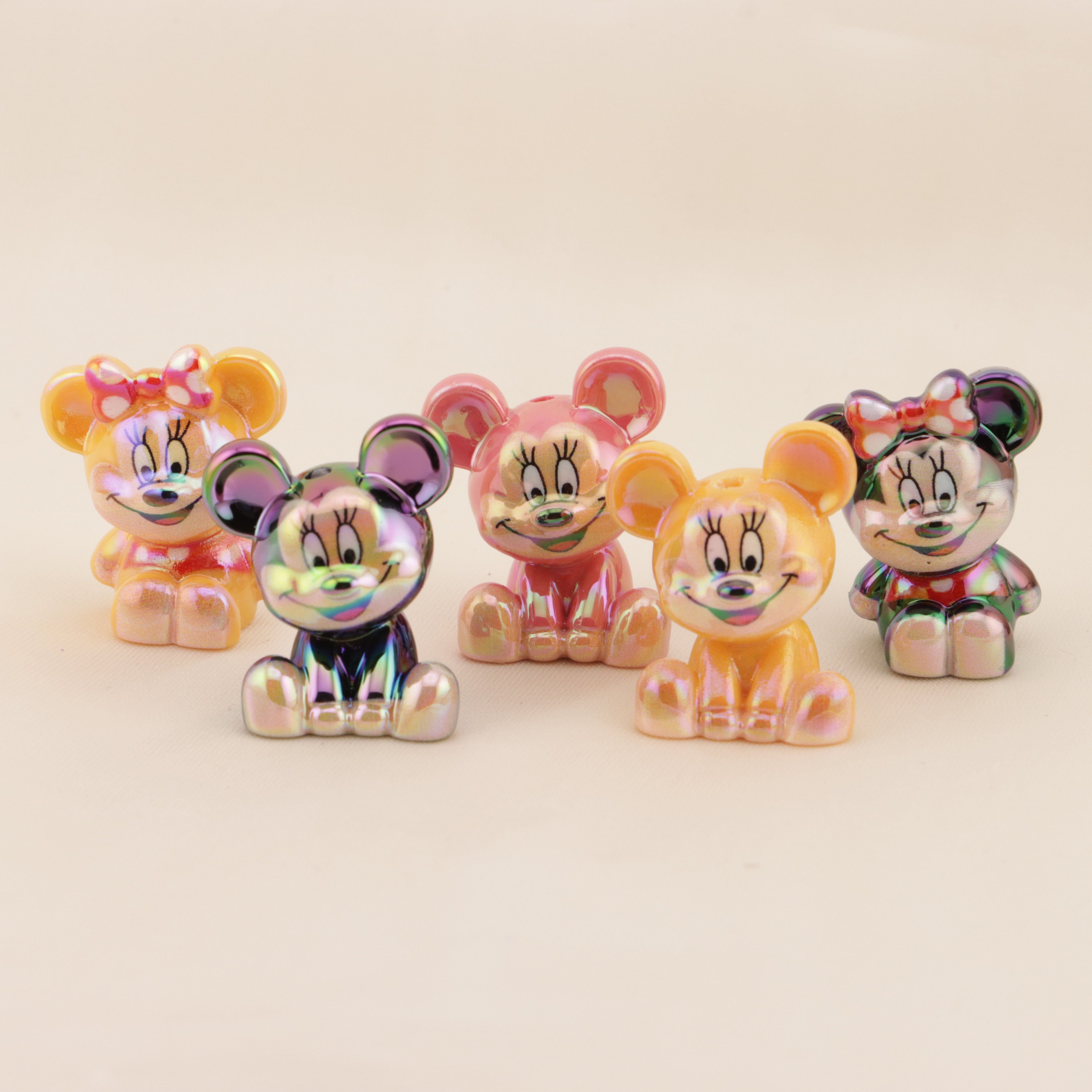 FS6563- Approximately 23*28mm UV Mickey Minnie Beads  Fit For Pen Through Pen Zoe's DIY Shop